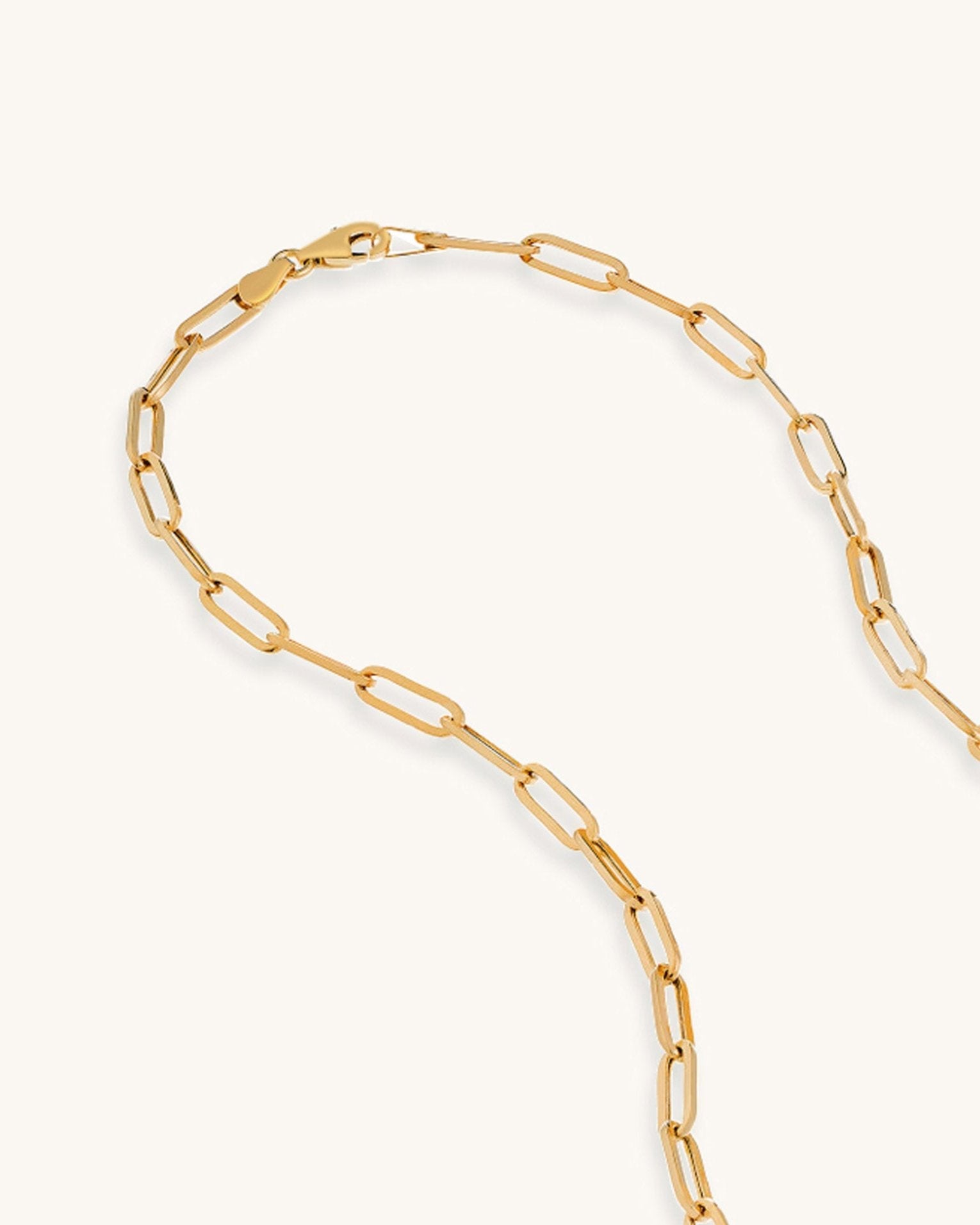 Hollow Gold Paper Clip Necklace - Sparkle Society