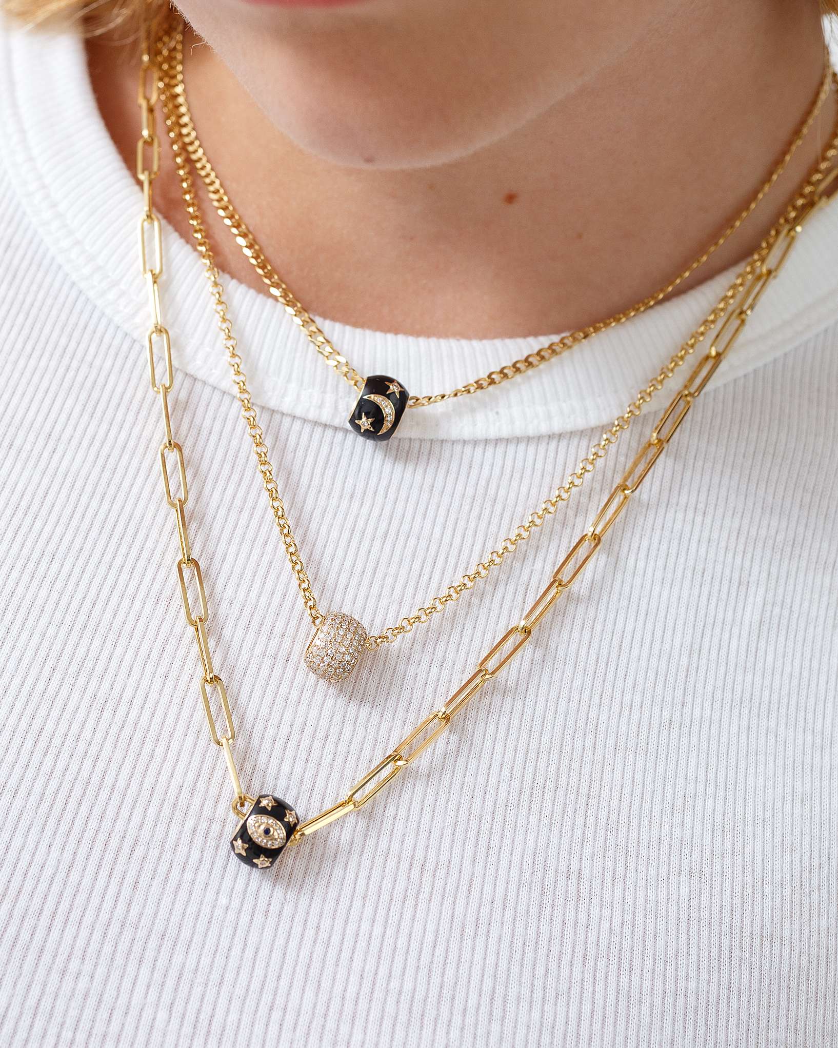 Hollow Gold Paper Clip Necklace - Sparkle Society