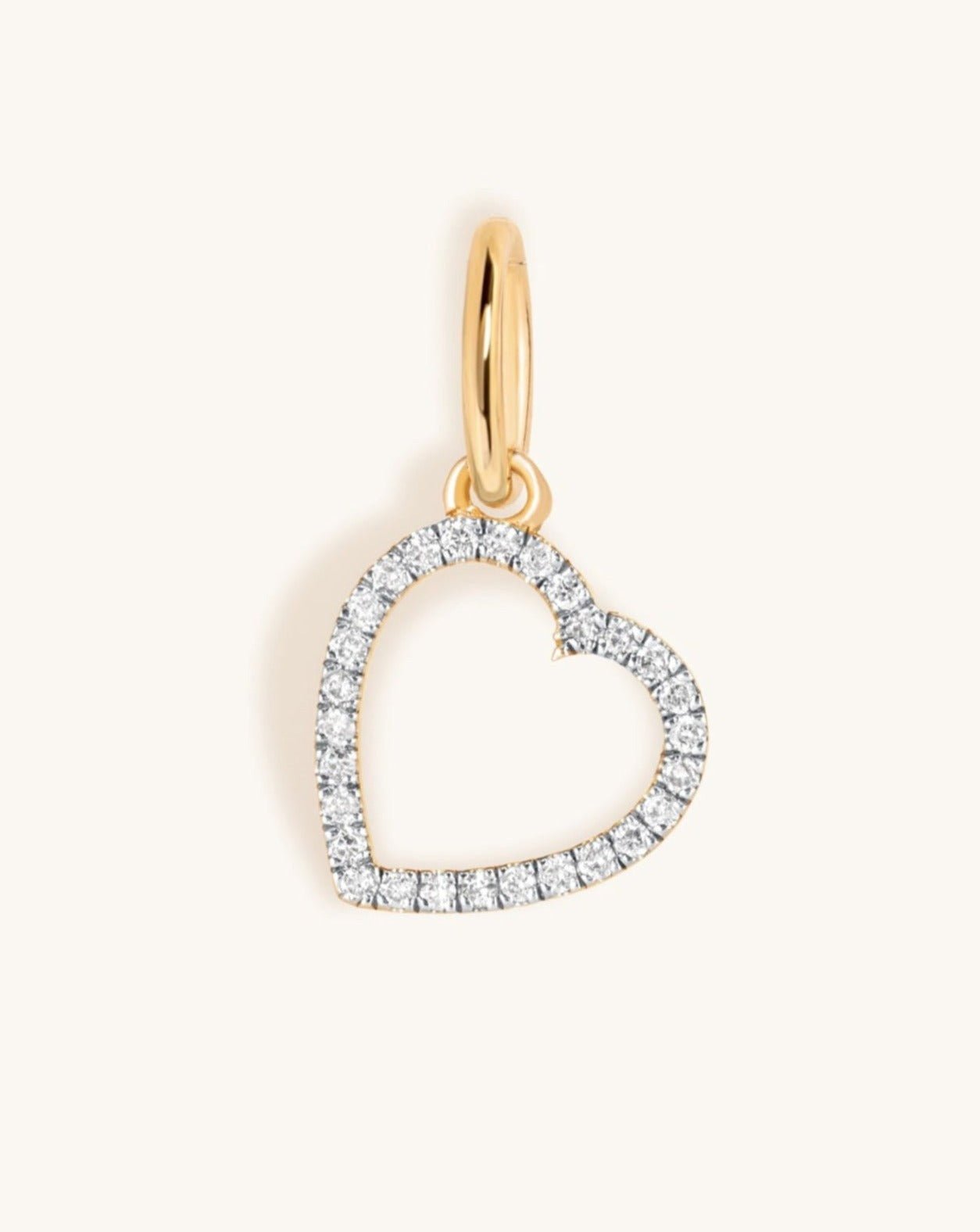 Mini Diamond Cutout Heart Charm - Sparkle Society