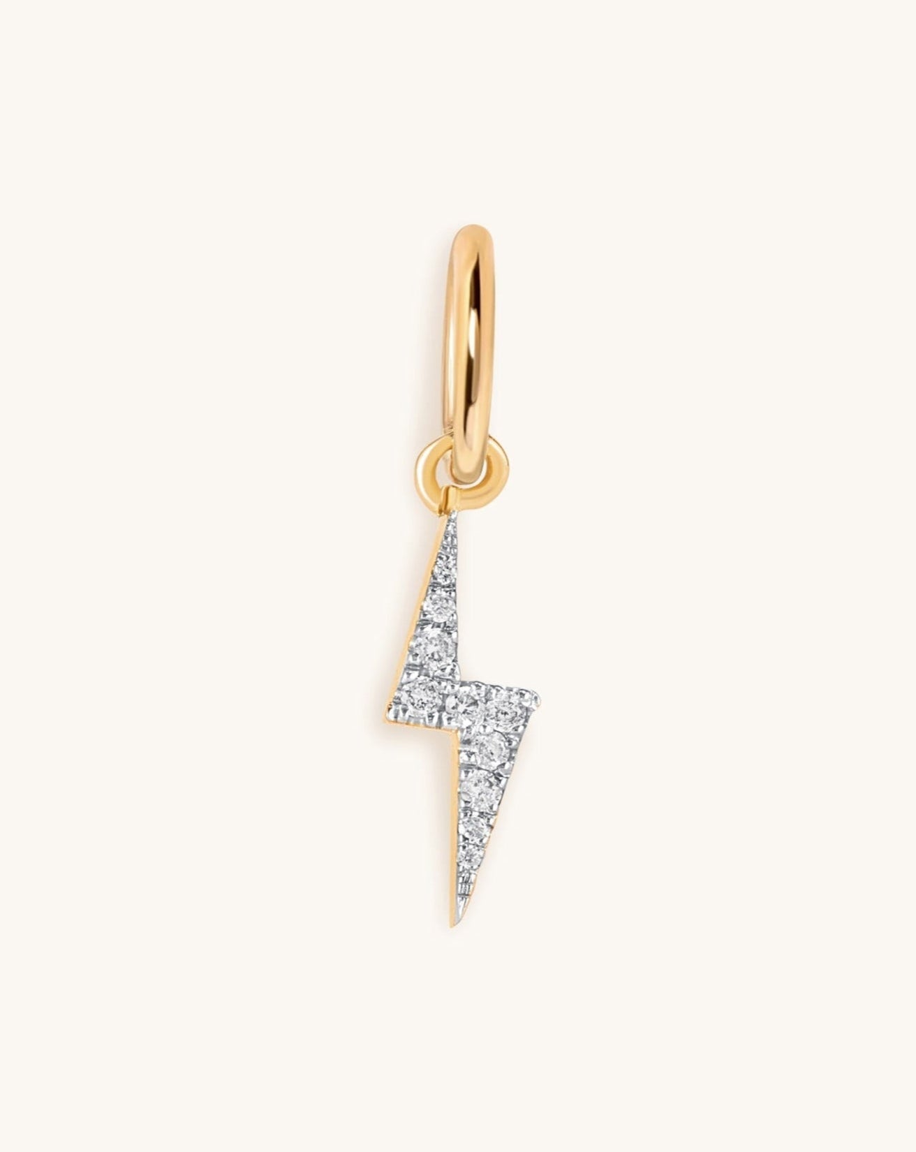 Mini Diamond Lightning Bolt Charm - Sparkle Society