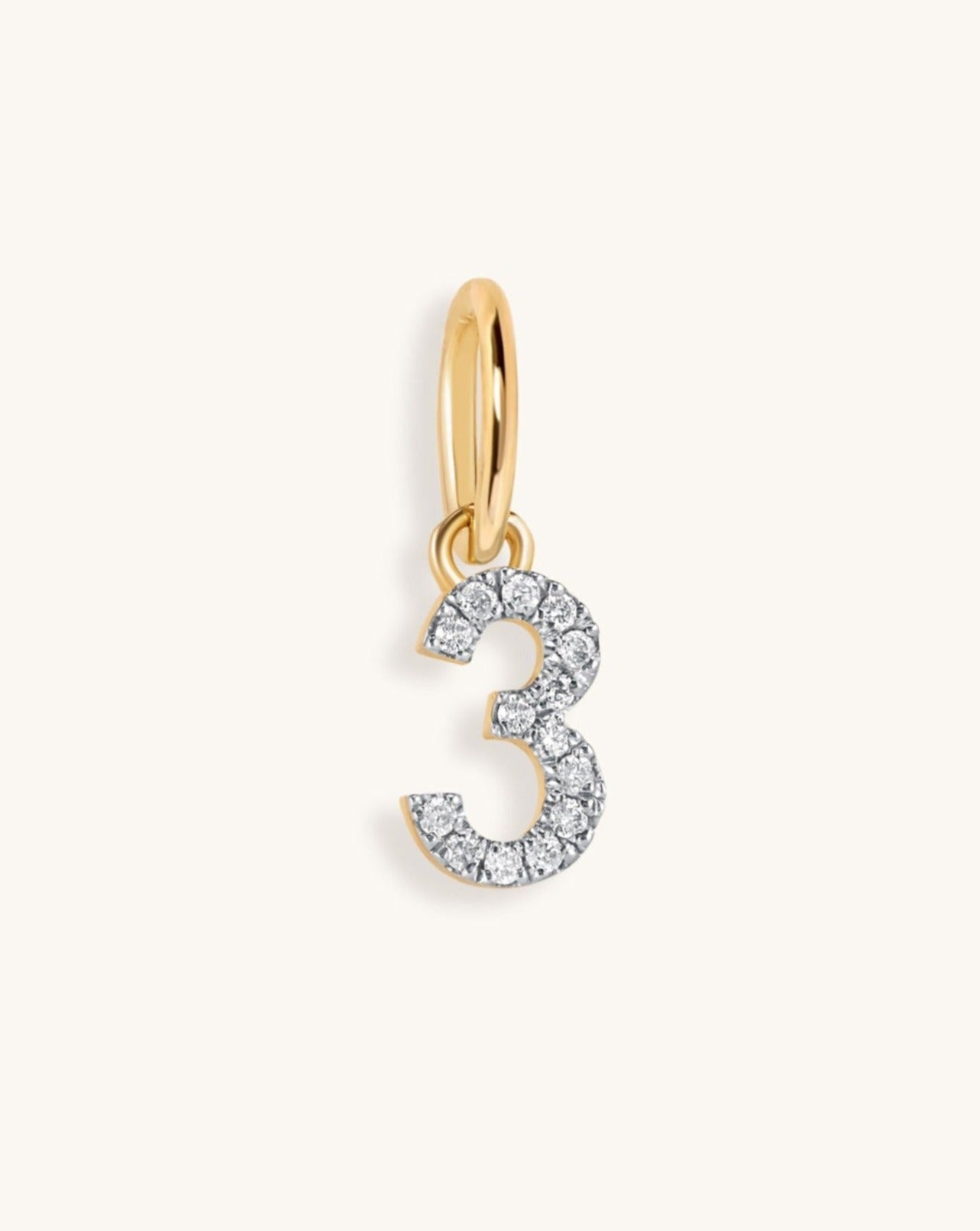 Mini Diamond Number Charm - Sparkle Society