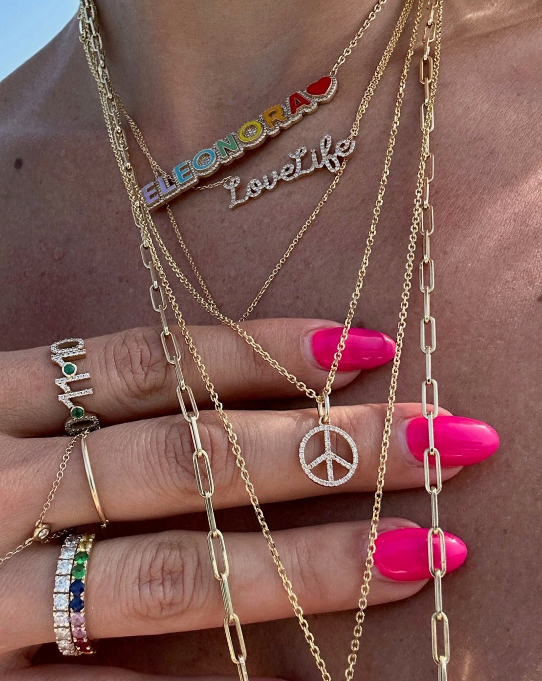 Mini Diamond Peace Charm - Sparkle Society