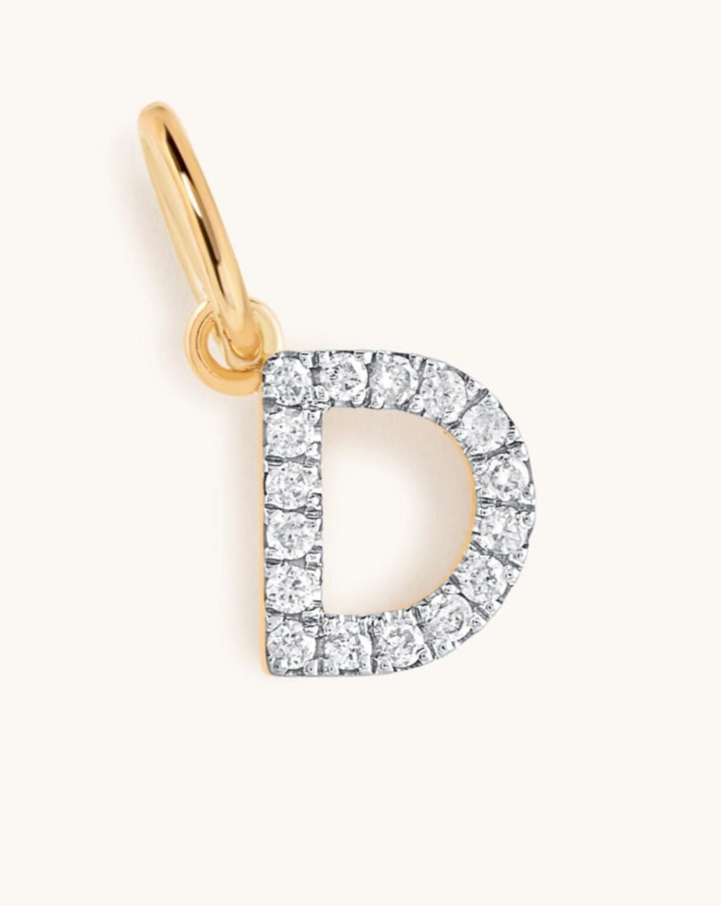 Mini Floating Diamond Initial Charm - Sparkle Society