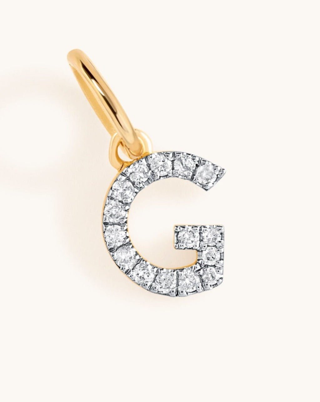 Mini Floating Diamond Initial Charm - Sparkle Society