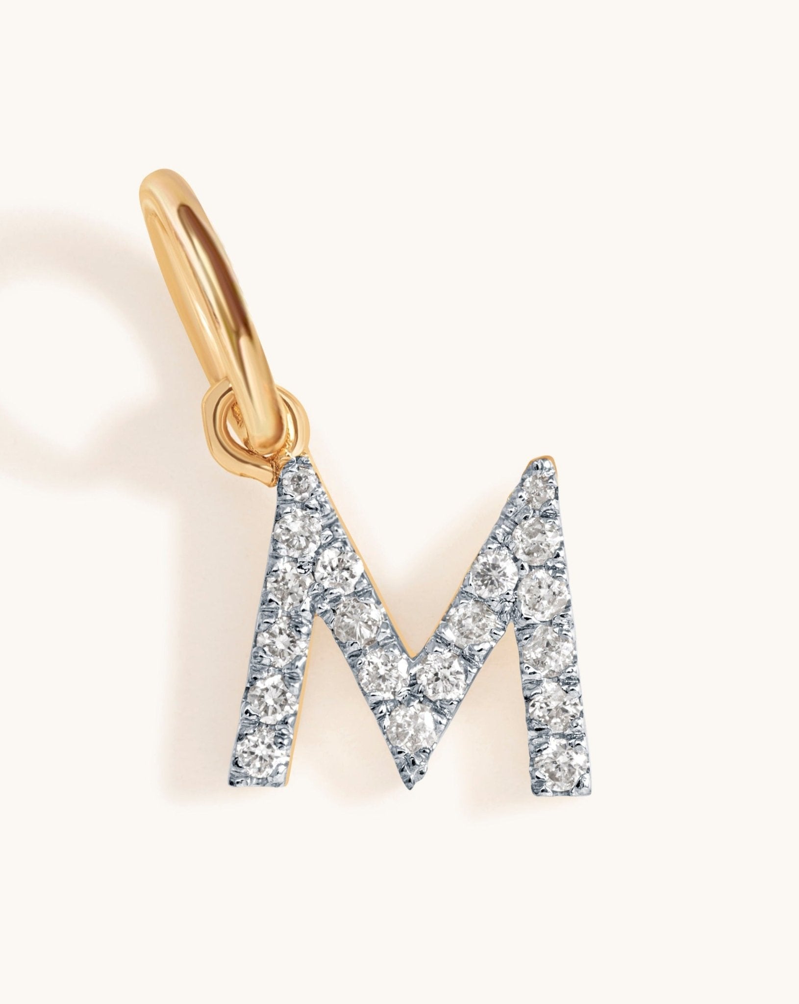 Mini Floating Diamond Initial Charm - Sparkle Society