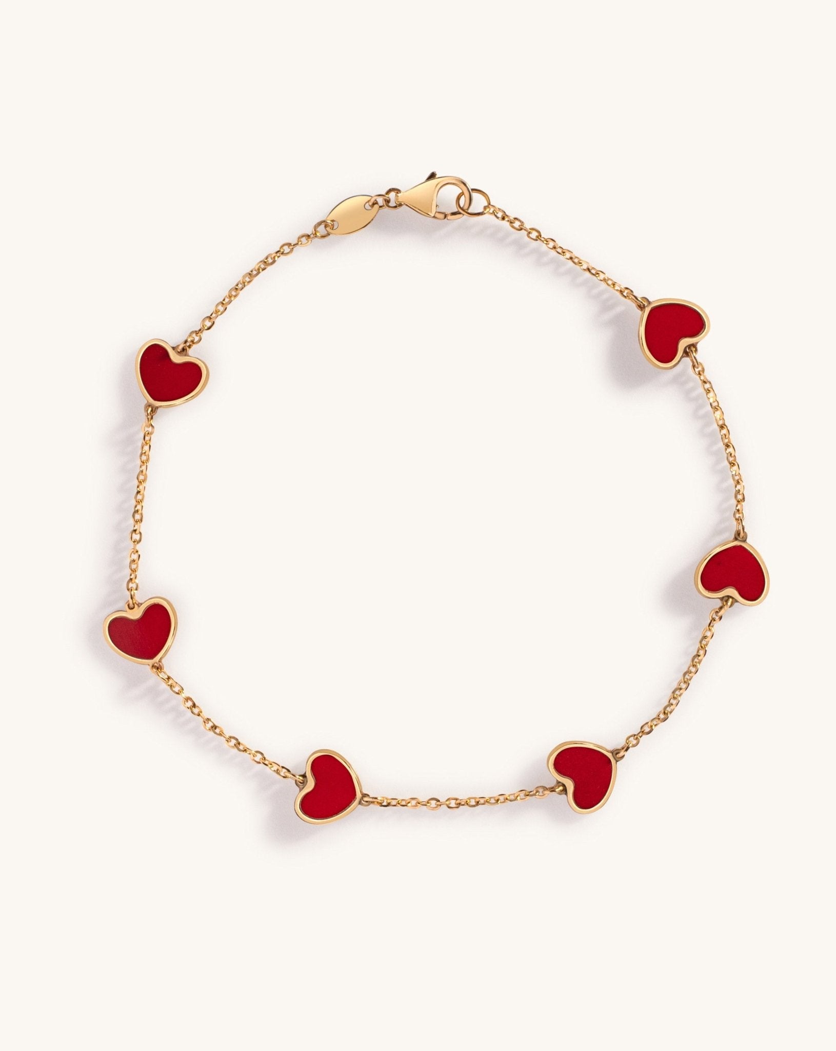 Multi Gemstone Heart Bracelet - Sparkle Society