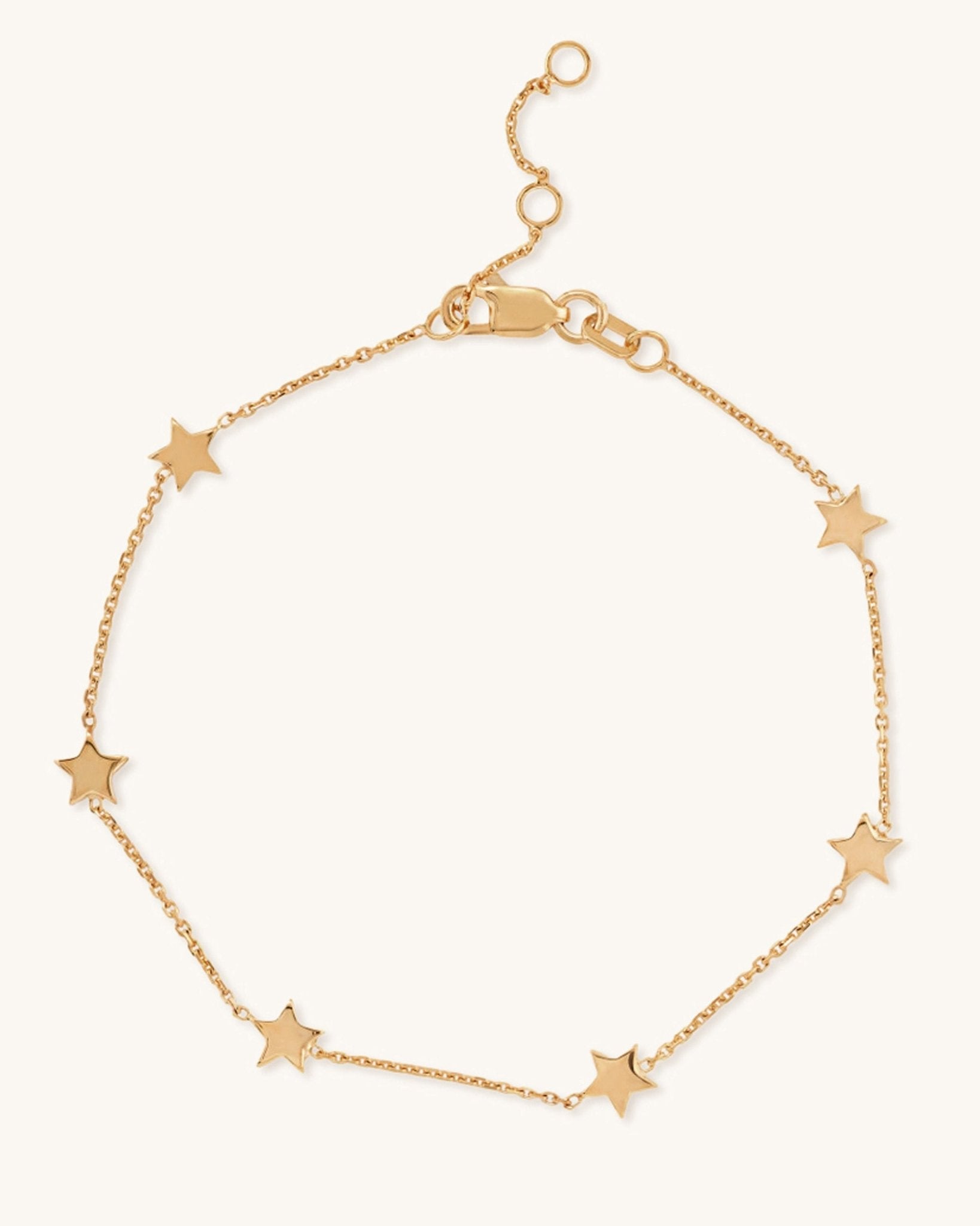 Multi Solid Gold Star Bracelet - Sparkle Society