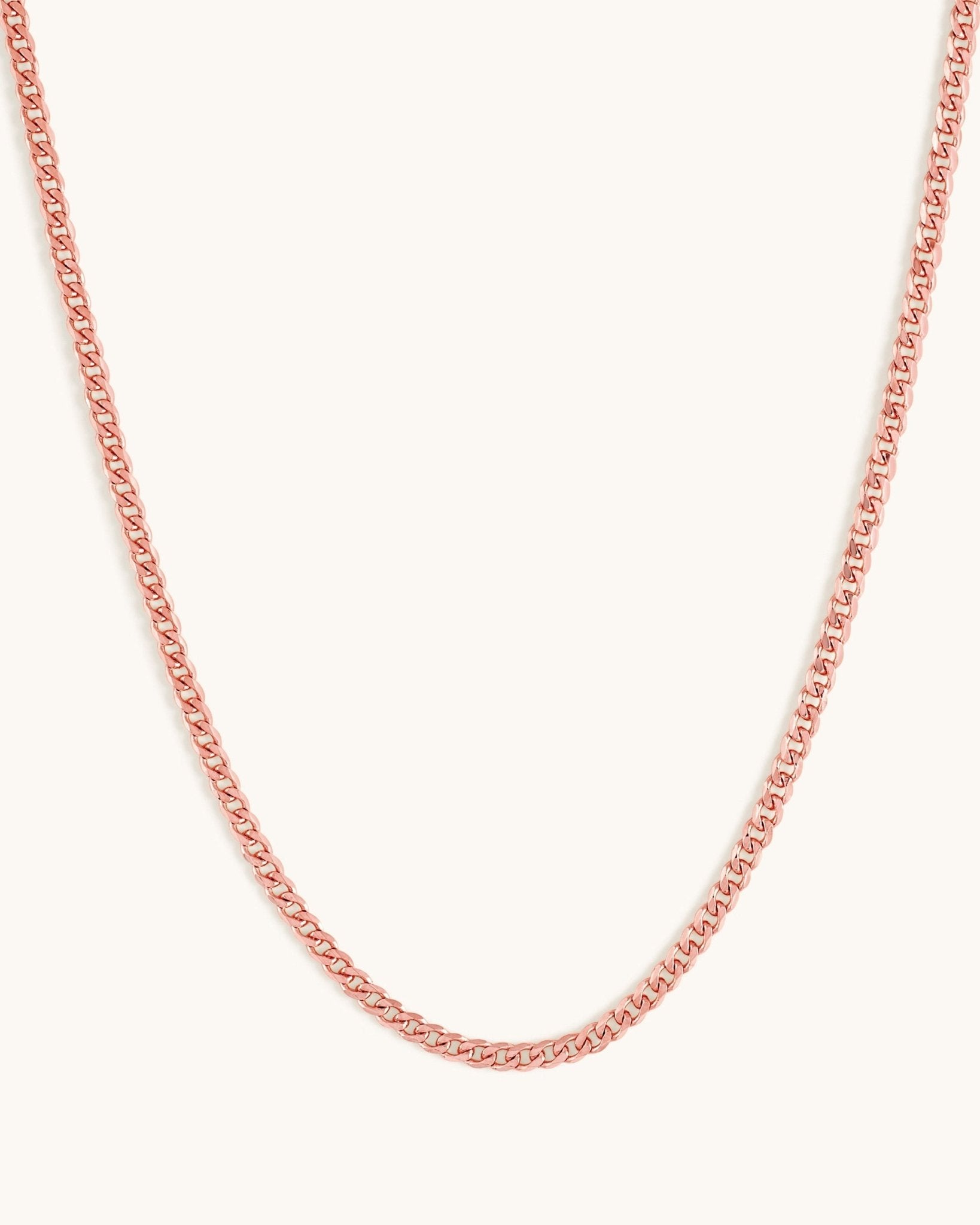 Open Curb Solid Gold Chain - Sparkle Society