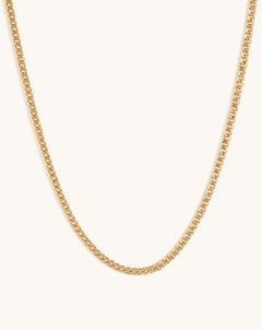 Open Curb Solid Gold Chain - Sparkle Society