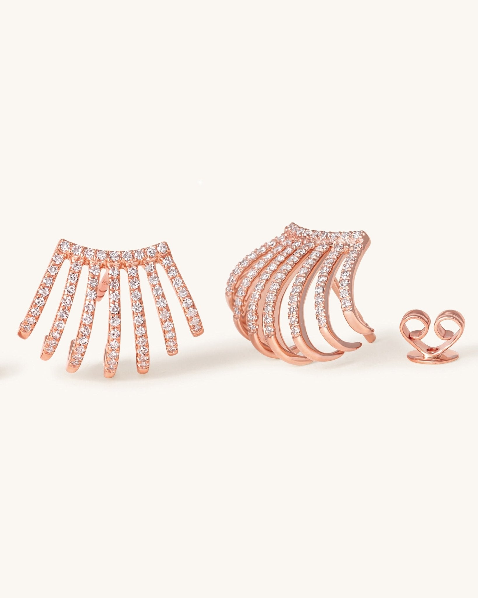 Pave Diamond Caged Studs - Sparkle Society