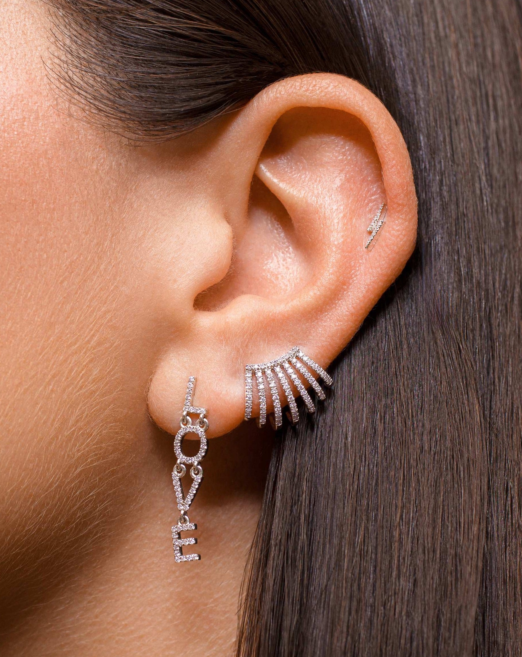 Pave Diamond Caged Studs - Sparkle Society