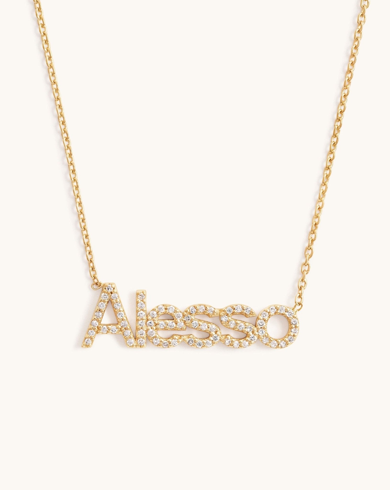 Pave Diamond Name Necklace - Sparkle Society