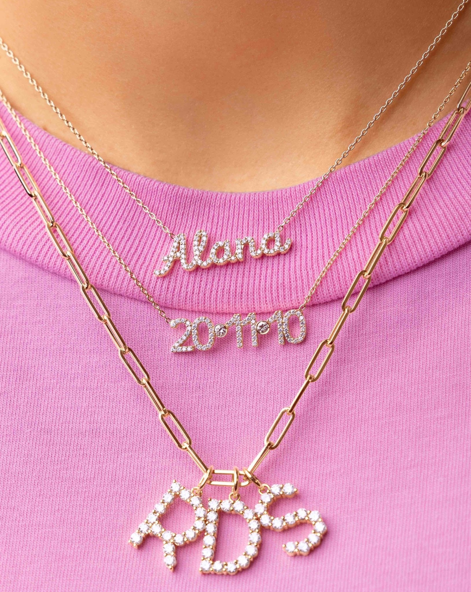 Pave Diamond Name Necklace - Sparkle Society