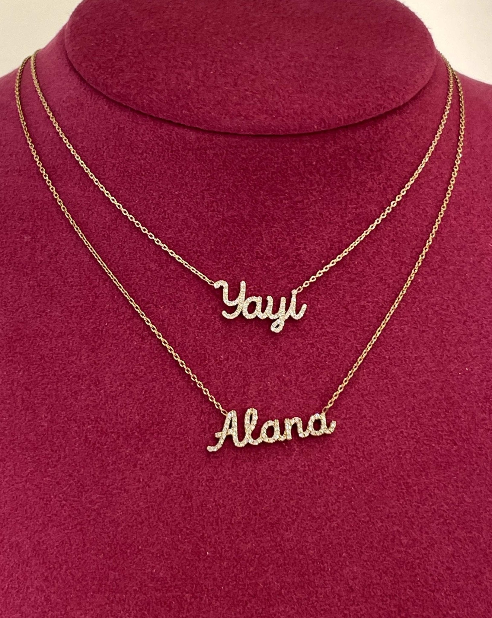 Pave Diamond Name Necklace - Sparkle Society