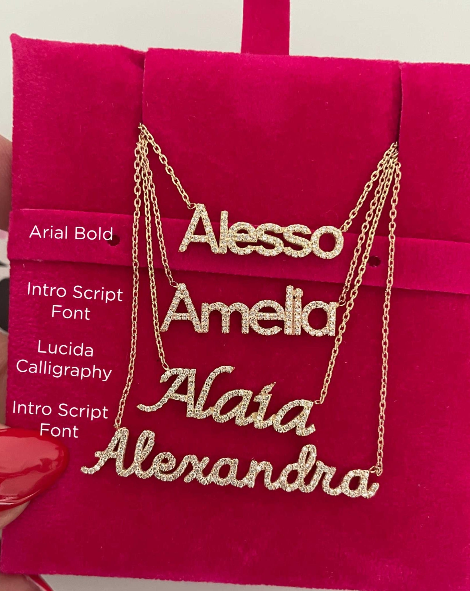 Pave Diamond Name Necklace - Sparkle Society