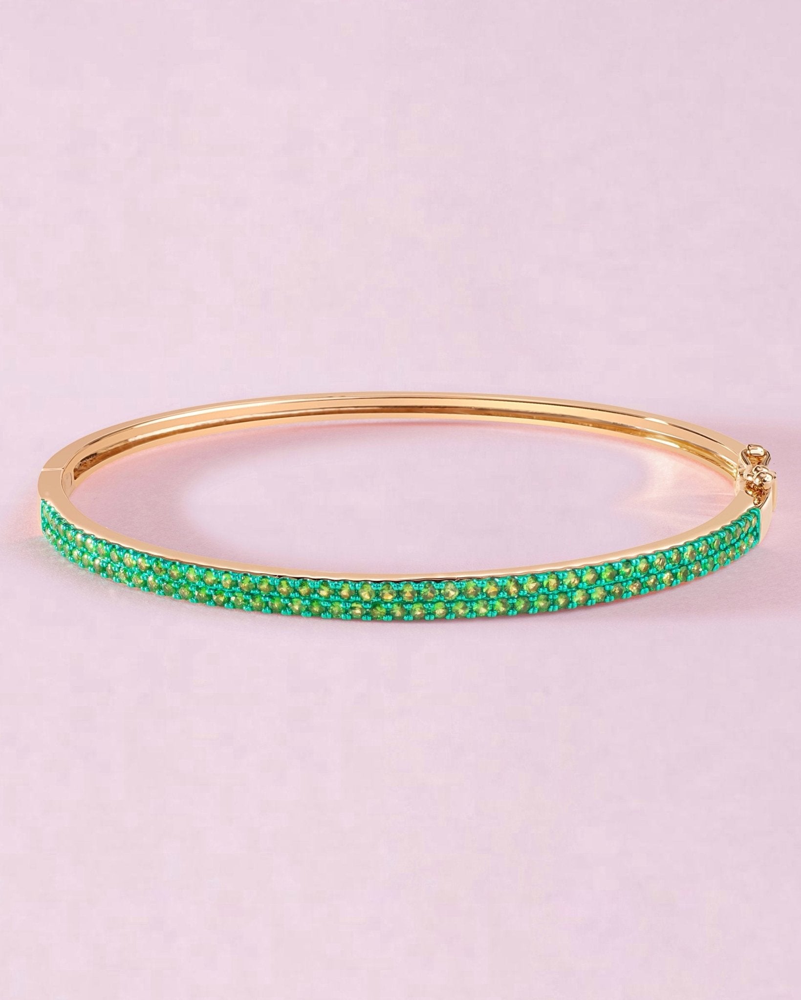 Pave Gemstone Bangle - Sparkle Society