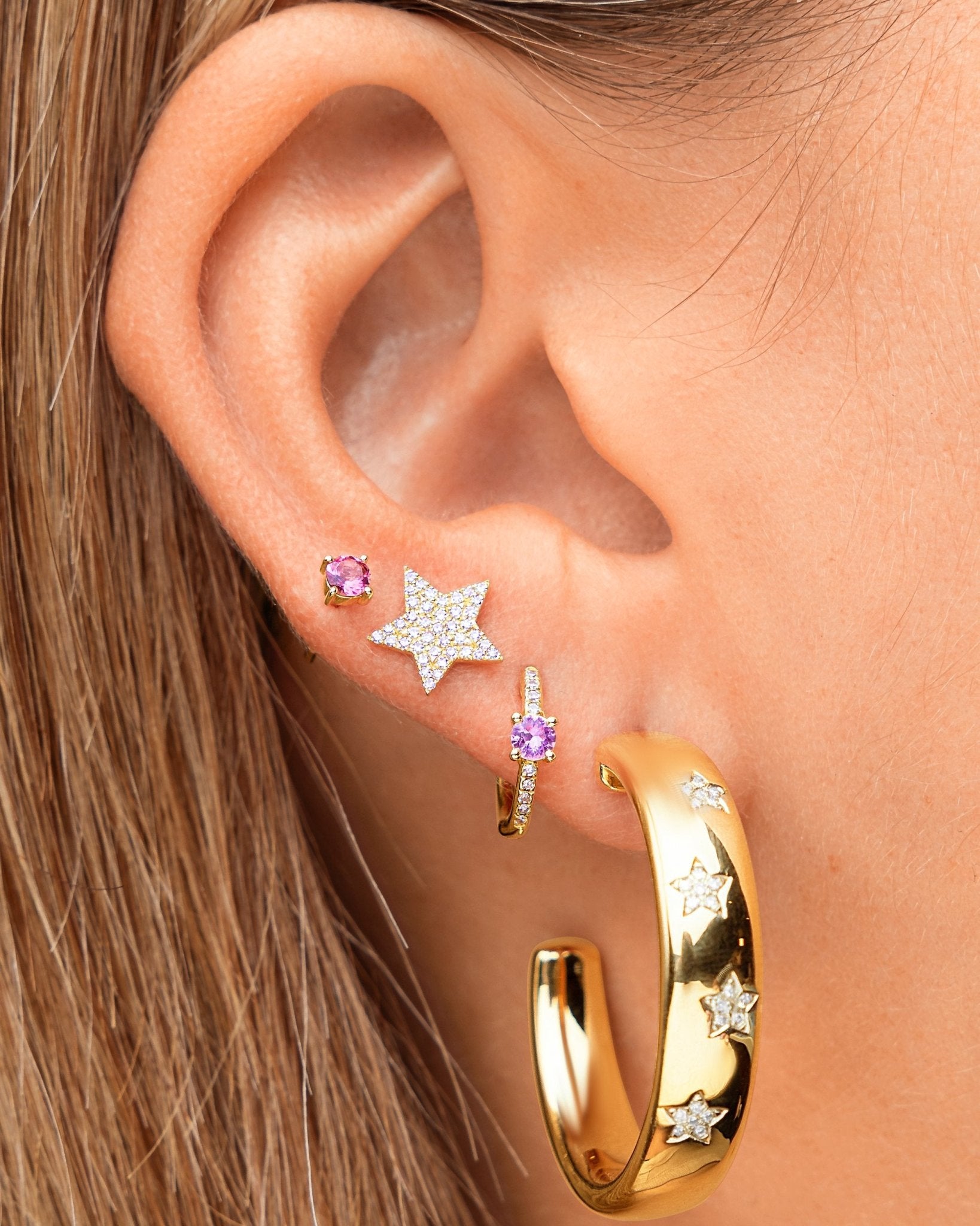 Perfect Diamond Star Studs - Sparkle Society