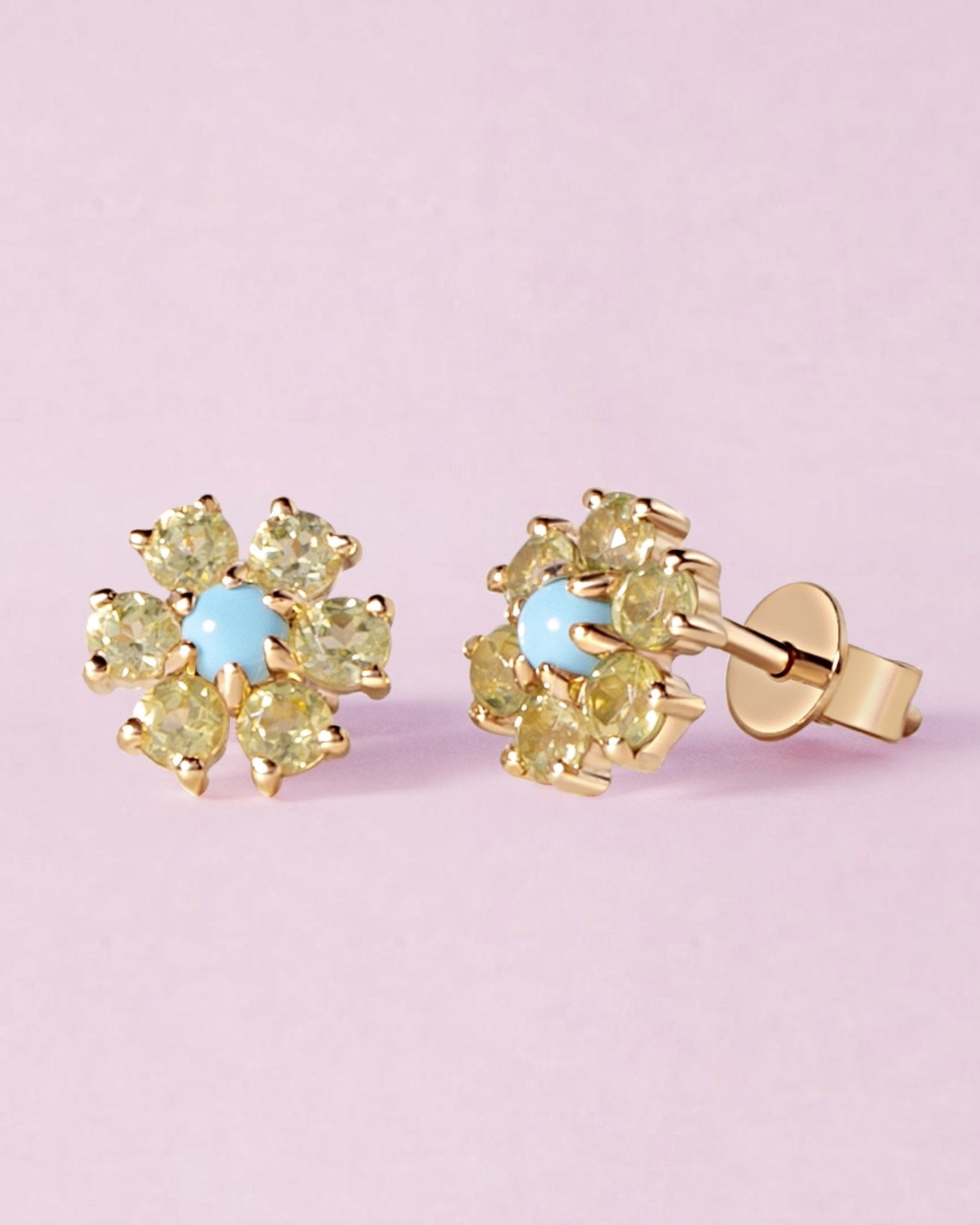 Perfect Gemstone Flower Studs - Sparkle Society