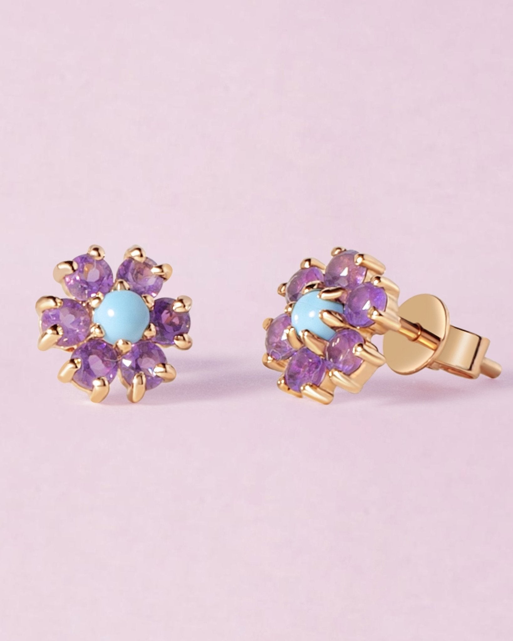 Perfect Gemstone Flower Studs - Sparkle Society