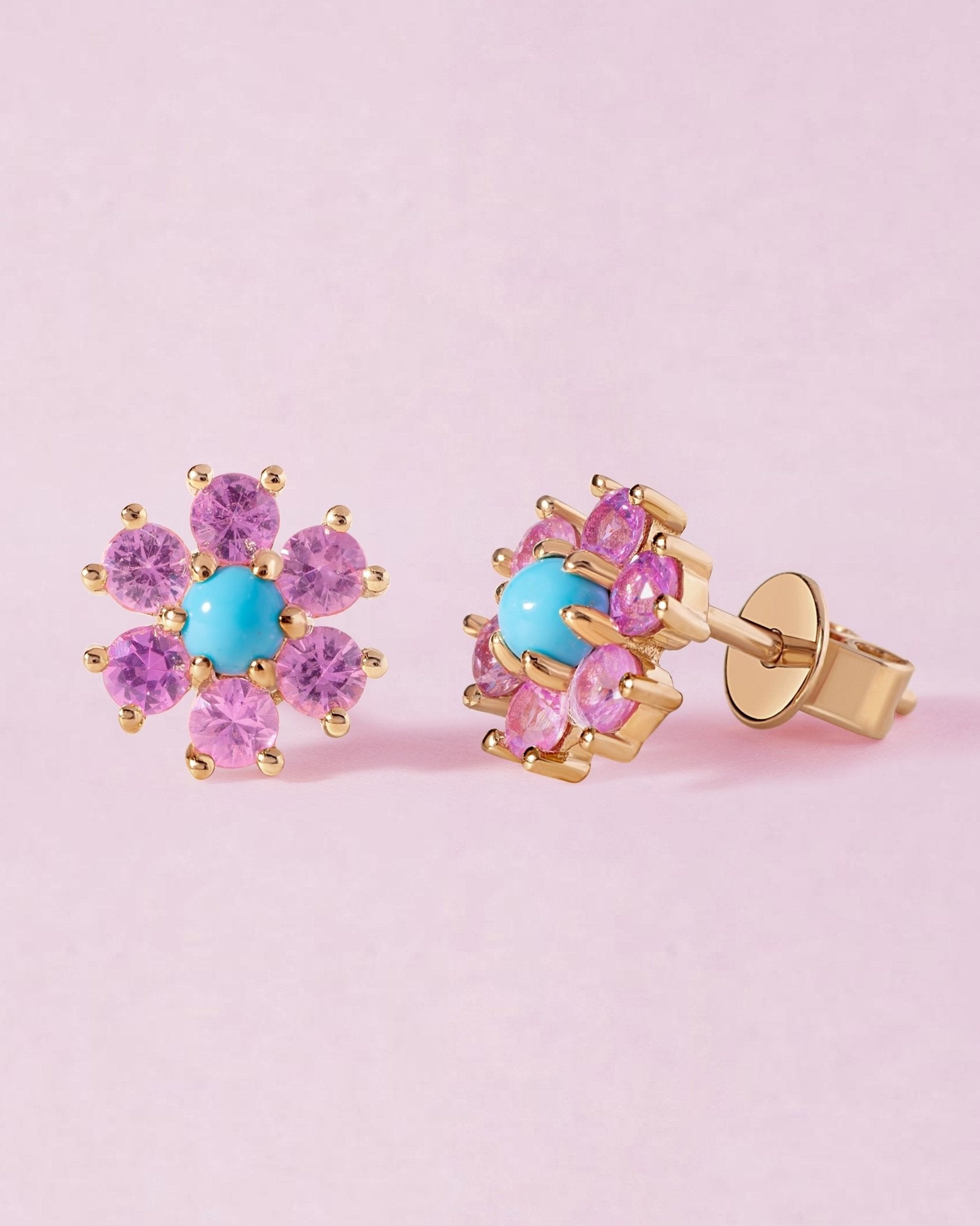 Perfect Gemstone Flower Studs - Sparkle Society