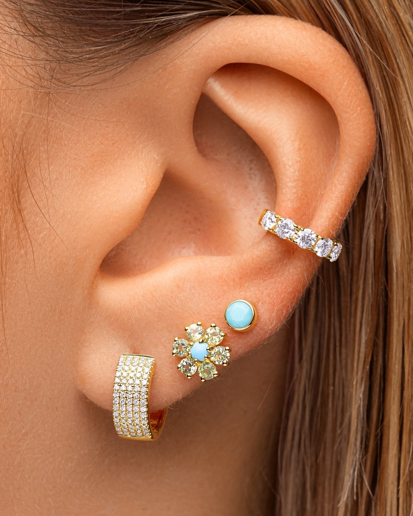 Perfect Gemstone Flower Studs - Sparkle Society