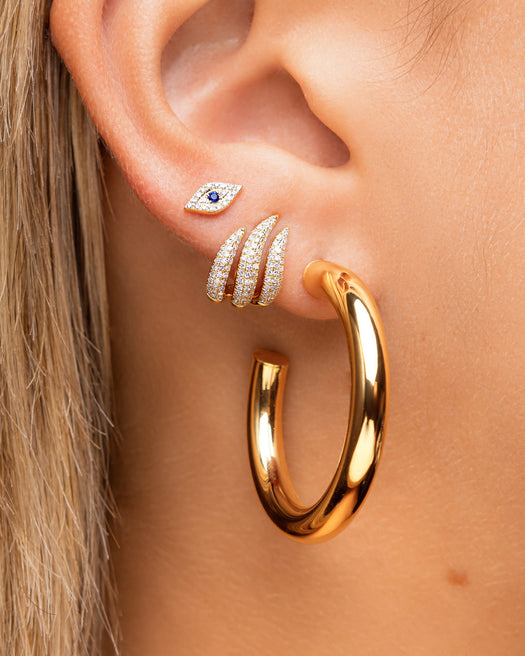5mm Hollow Gold Tube Hoops - Sparkle Society