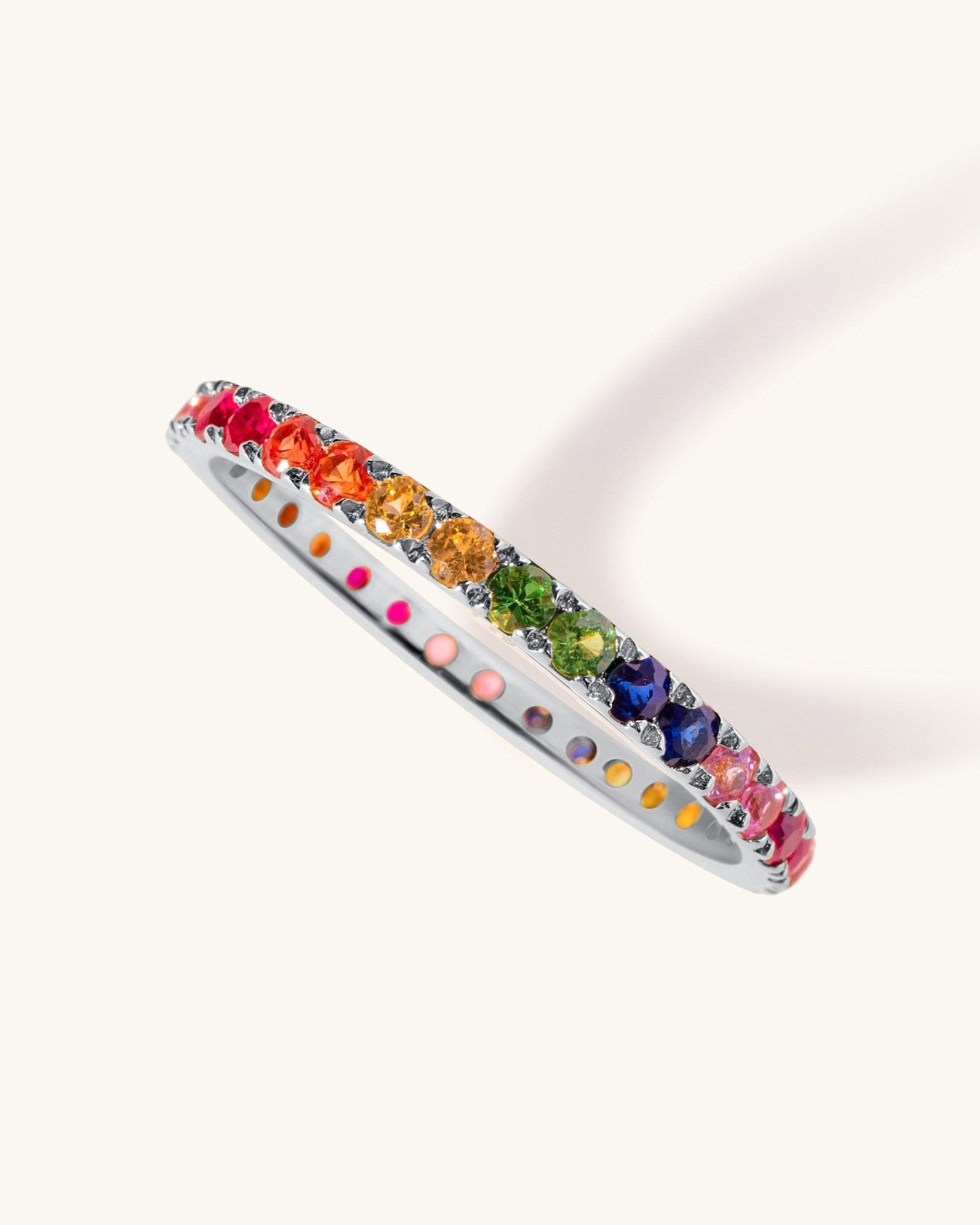 Perfect Rainbow Eternity Band Ring - Sparkle Society