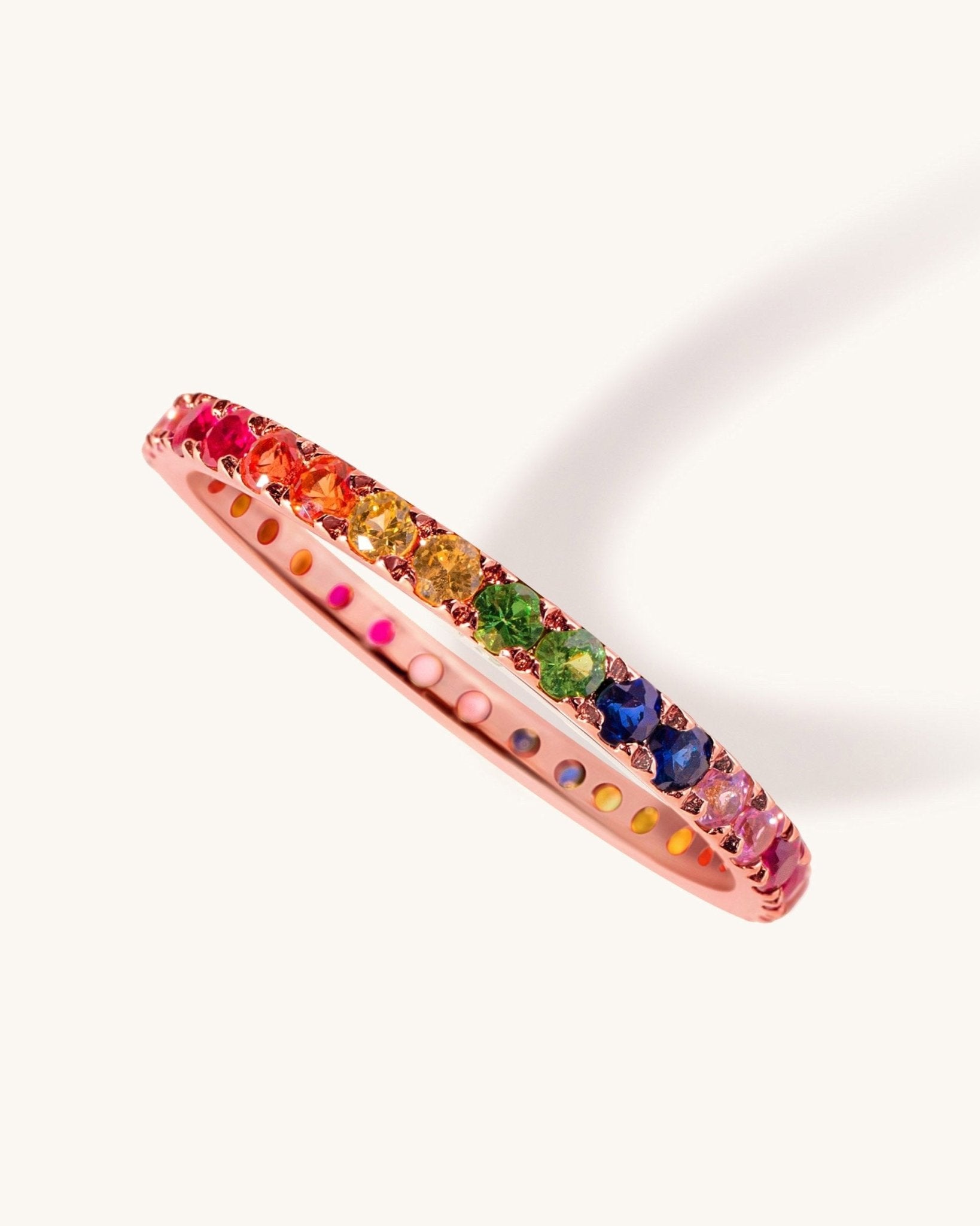 Perfect Rainbow Eternity Band Ring - Sparkle Society