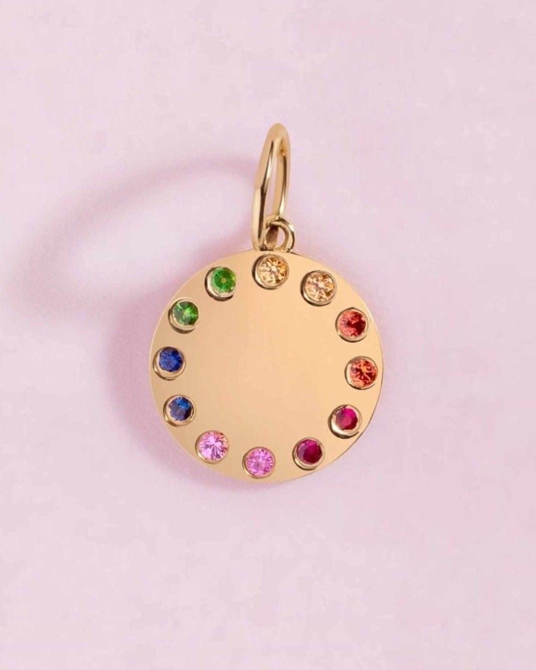 Rainbow Circle Necklace Charm - Sparkle Society