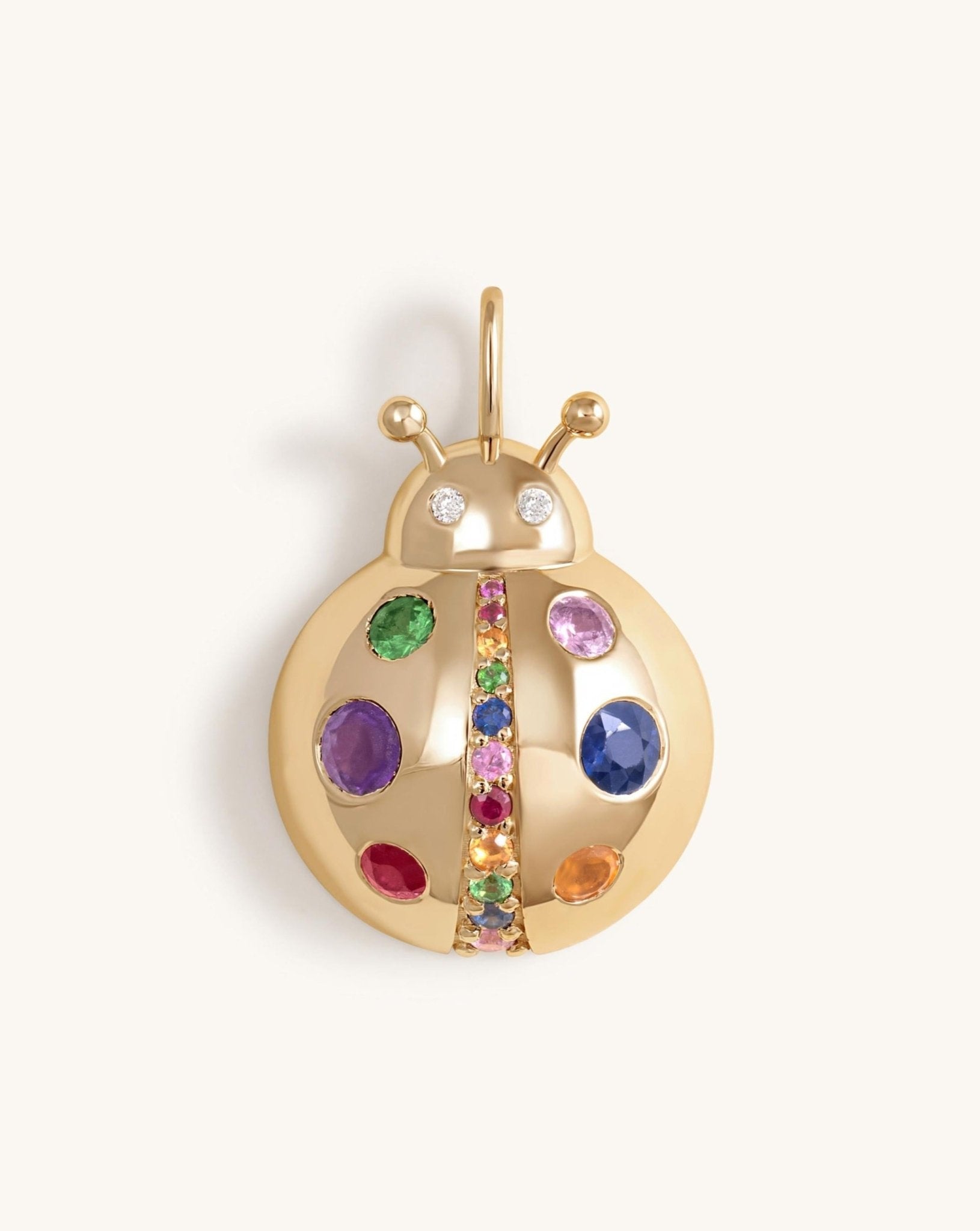 Rainbow Ladybug Necklace Charm - Sparkle Society