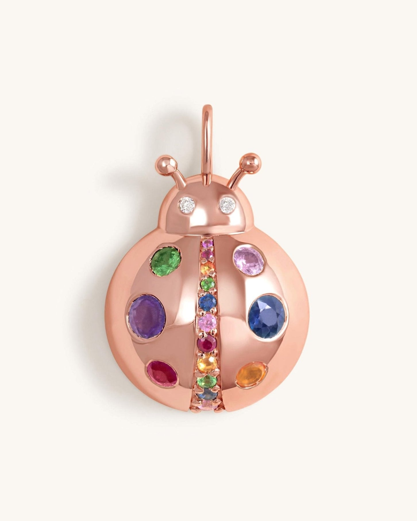 Rainbow Ladybug Necklace Charm - Sparkle Society