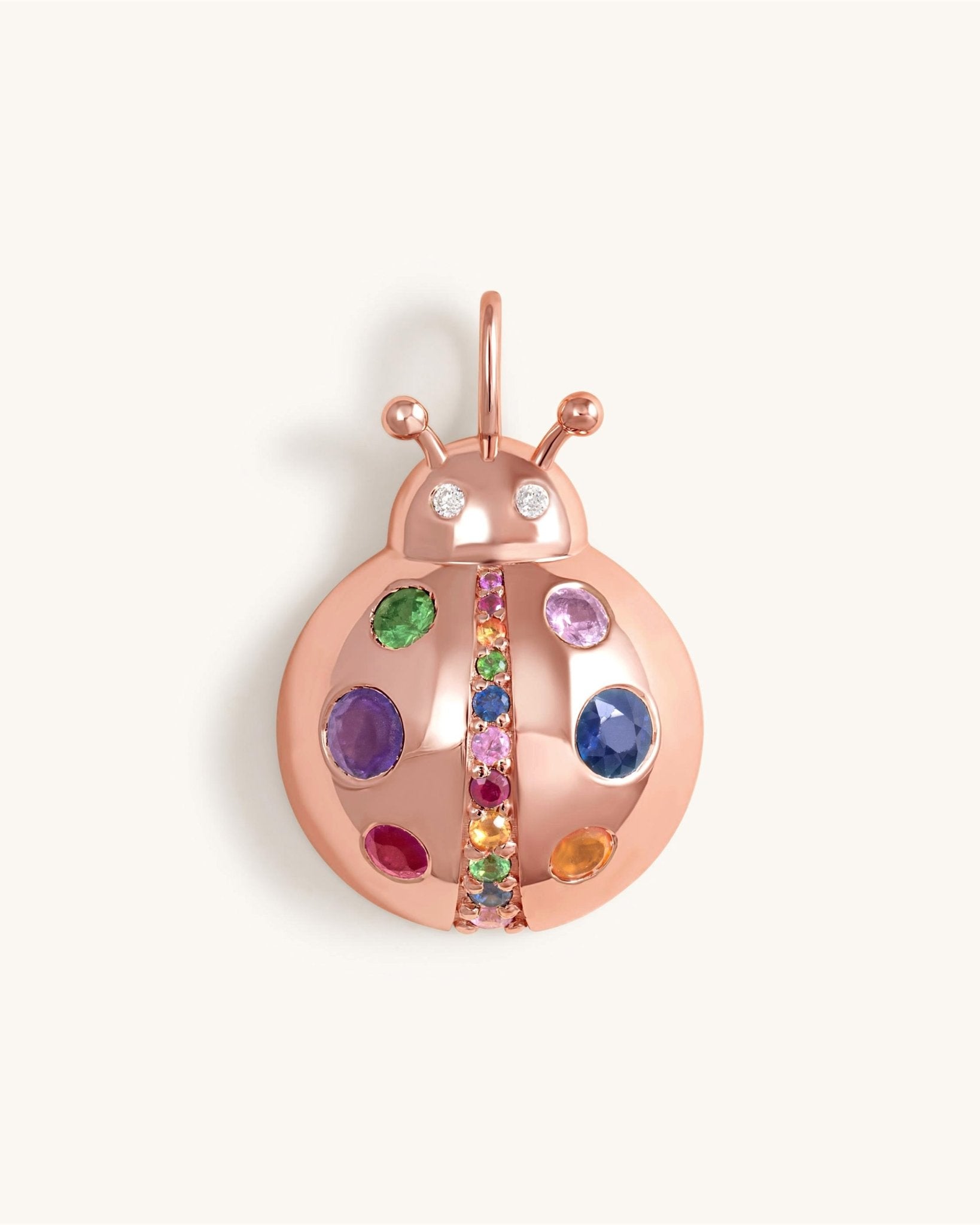 Rainbow Ladybug Necklace Charm - Sparkle Society