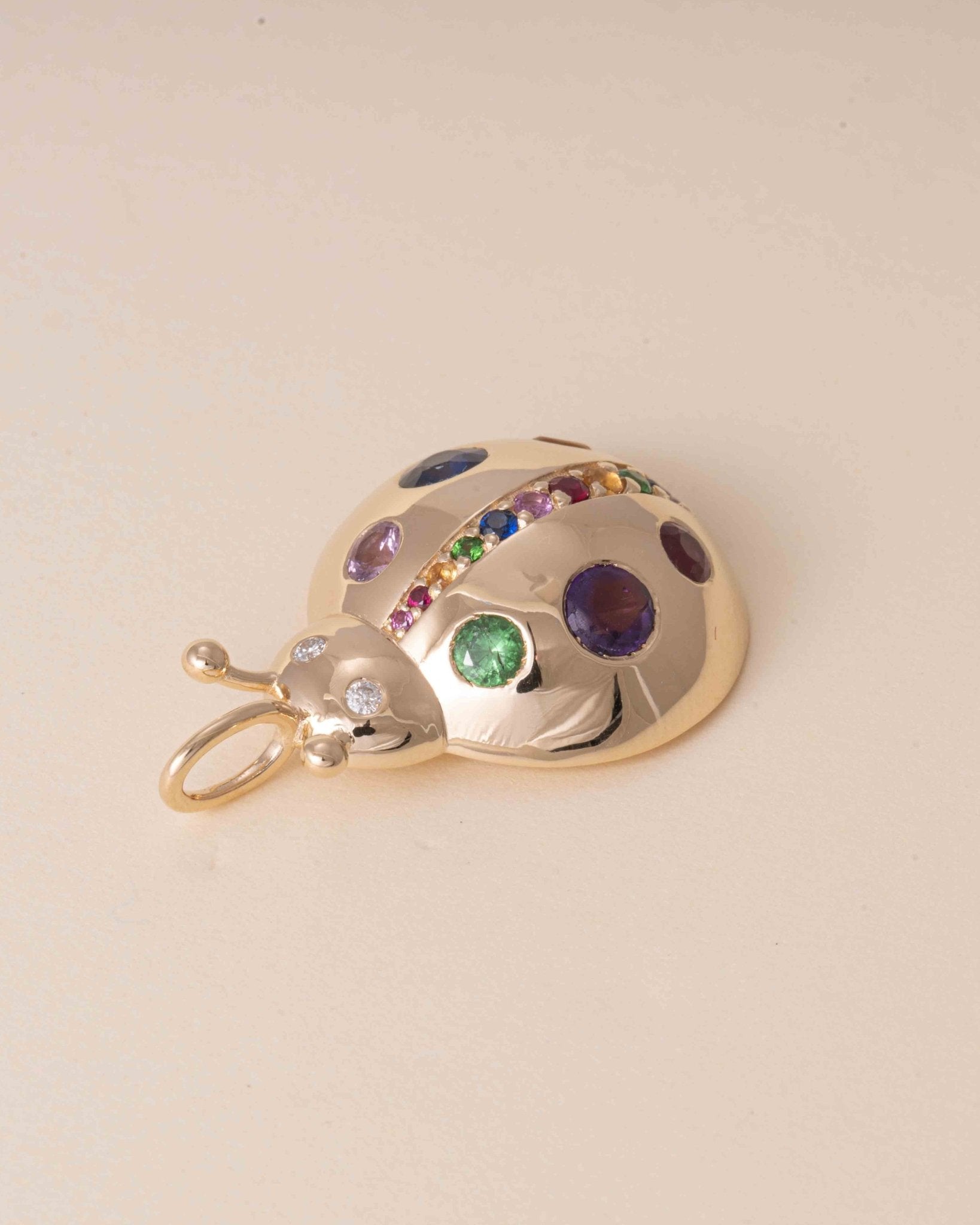 Rainbow Ladybug Necklace Charm - Sparkle Society