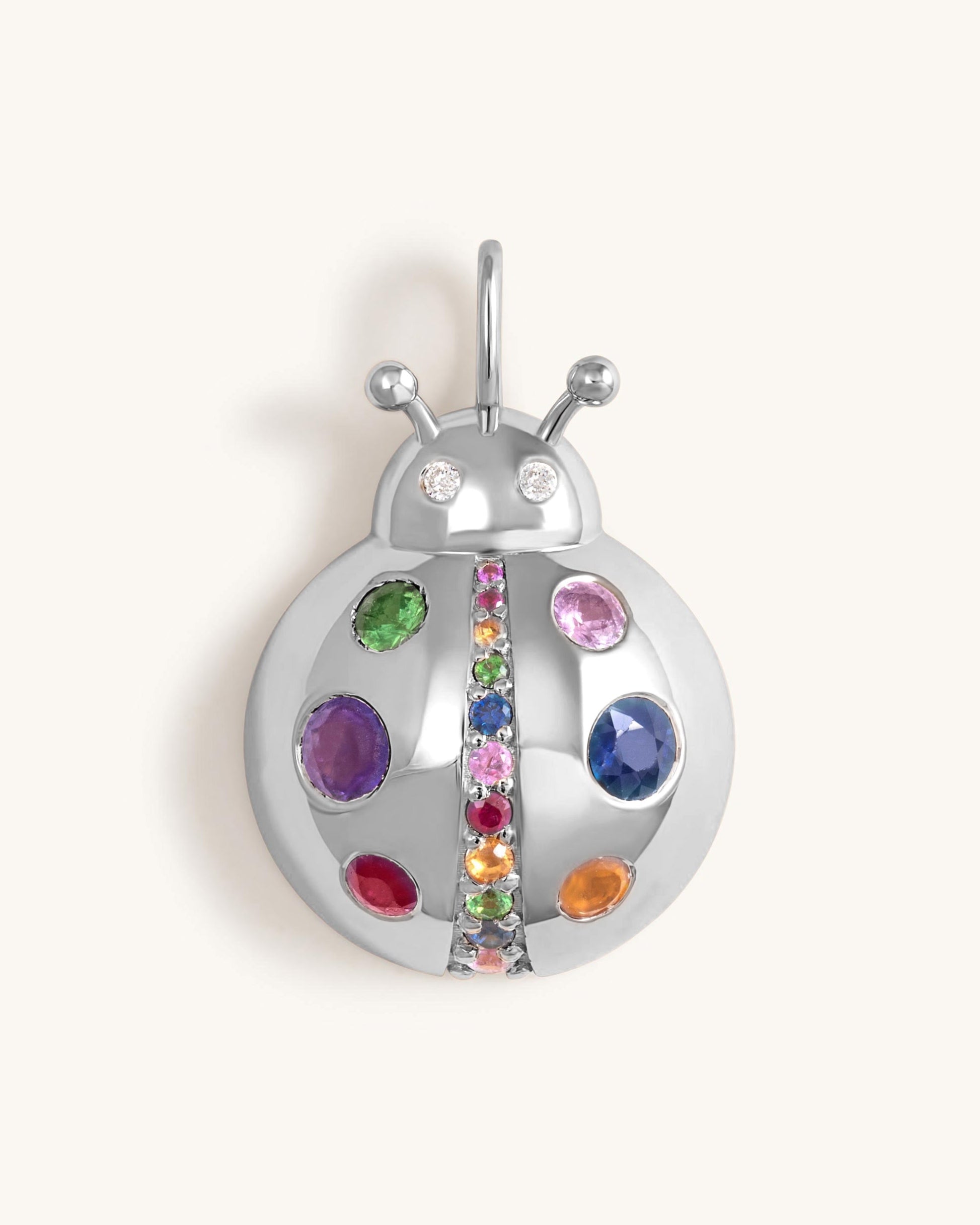 Rainbow Ladybug Necklace Charm - Sparkle Society