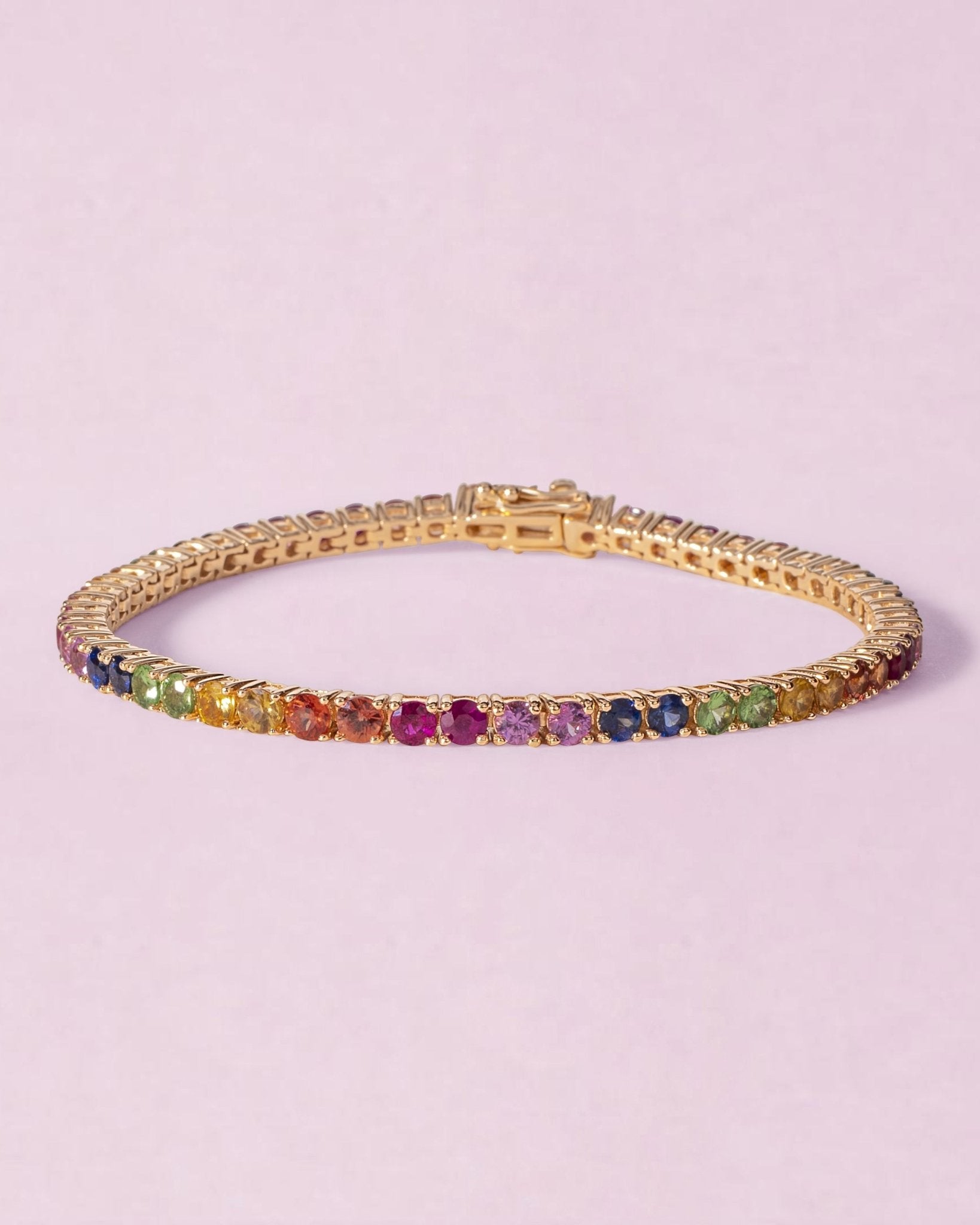 Rainbow Tennis Bracelet - Sparkle Society