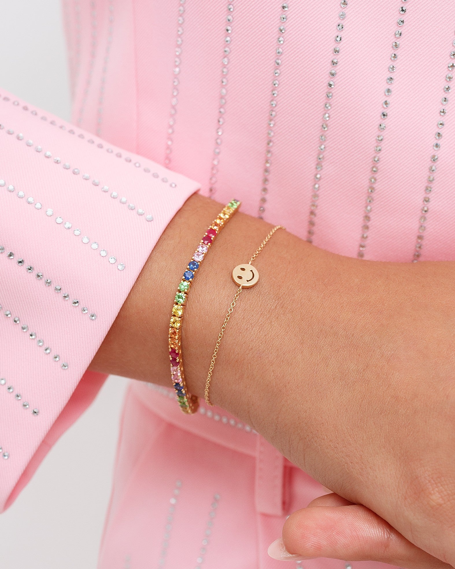 Rainbow Tennis Bracelet - Sparkle Society