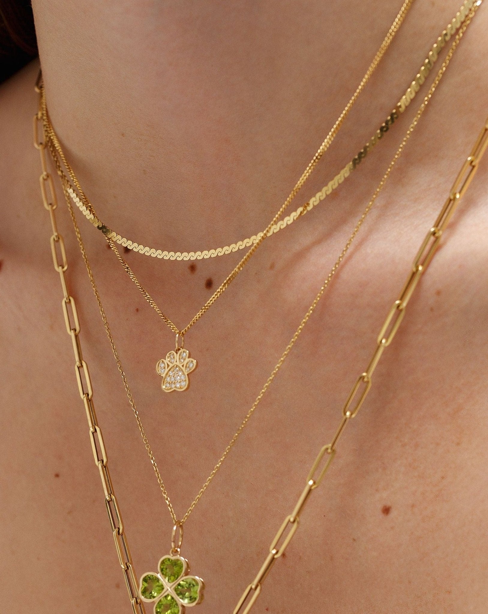 Serpentine Solid Gold Chain - Sparkle Society