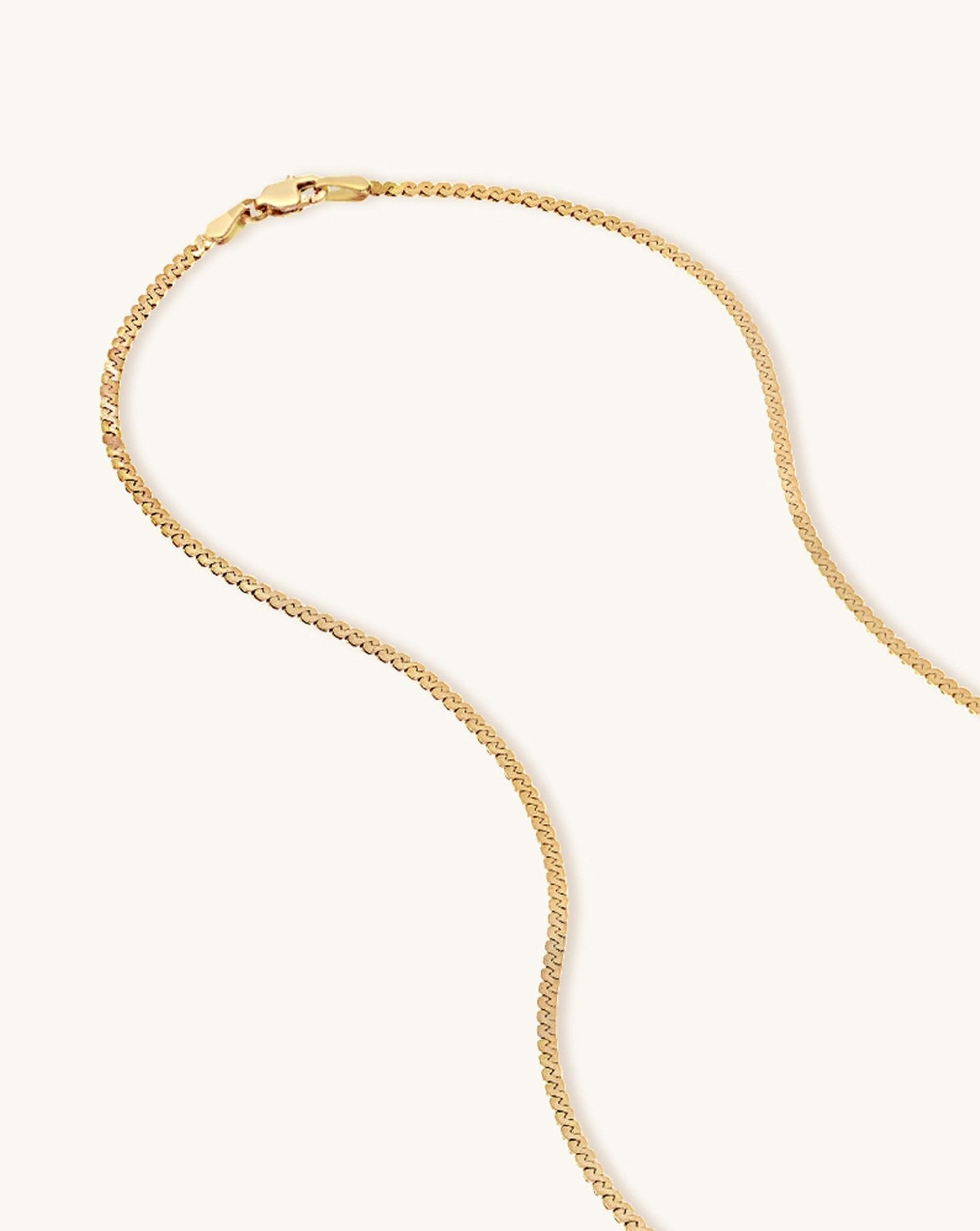 Serpentine Solid Gold Chain - Sparkle Society