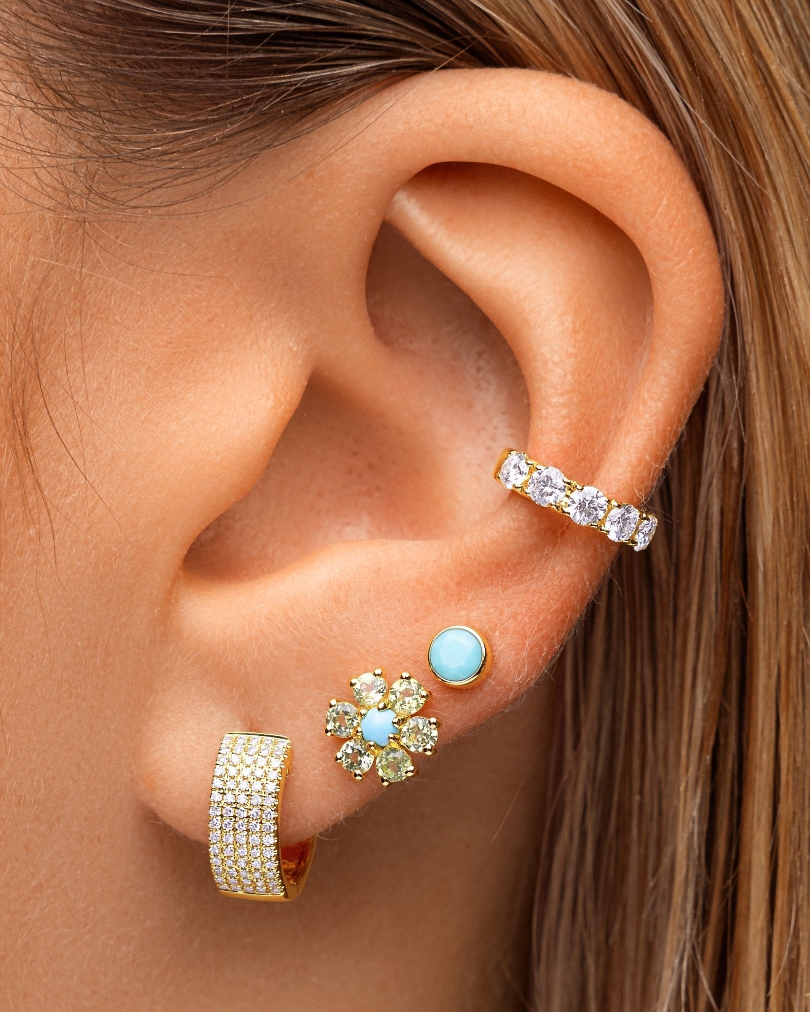 Single Birthstone Bezel Studs - Sparkle Society