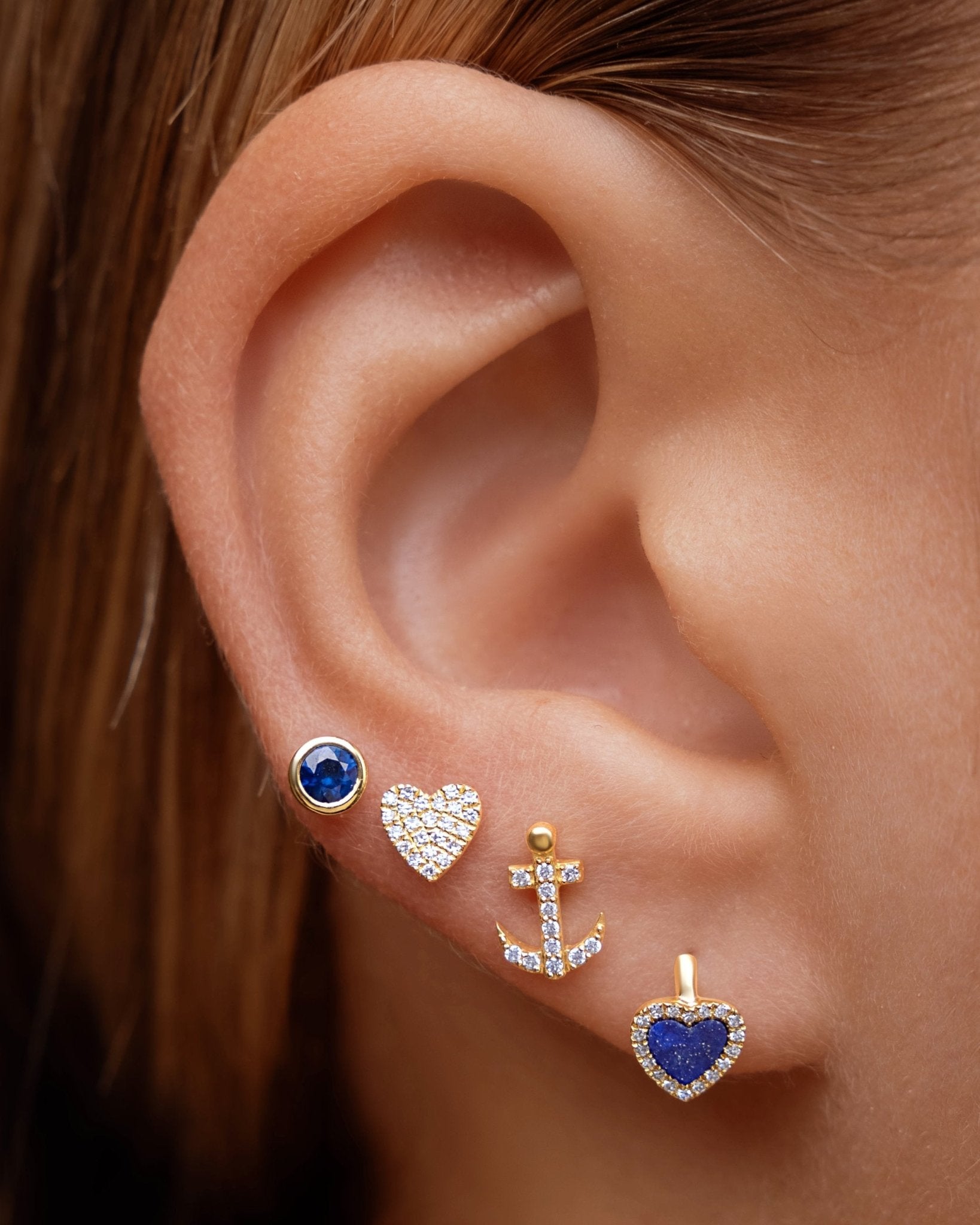 Single Birthstone Bezel Studs - Sparkle Society