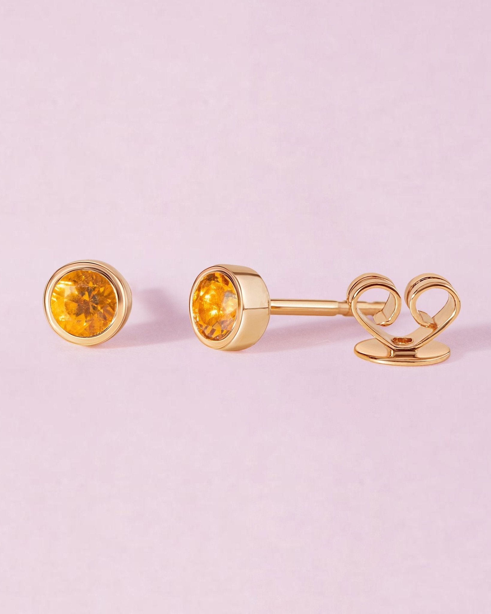 Single Birthstone Bezel Studs - Sparkle Society