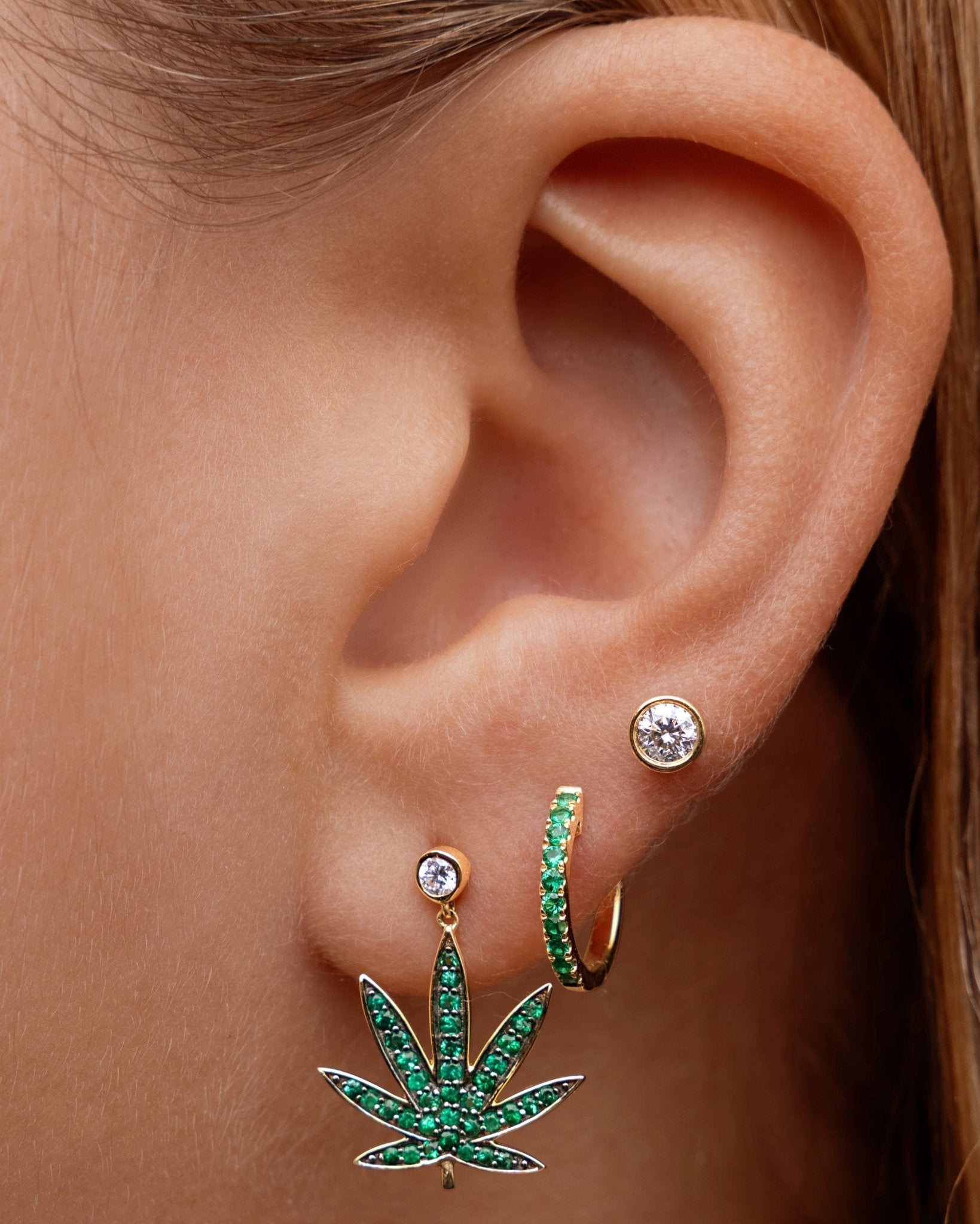 Single Birthstone Bezel Studs - Sparkle Society