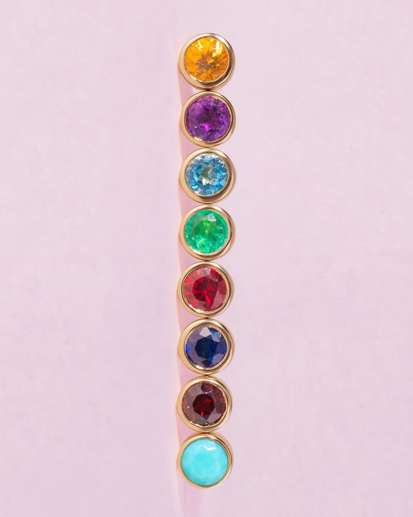 Single Birthstone Bezel Studs - Sparkle Society