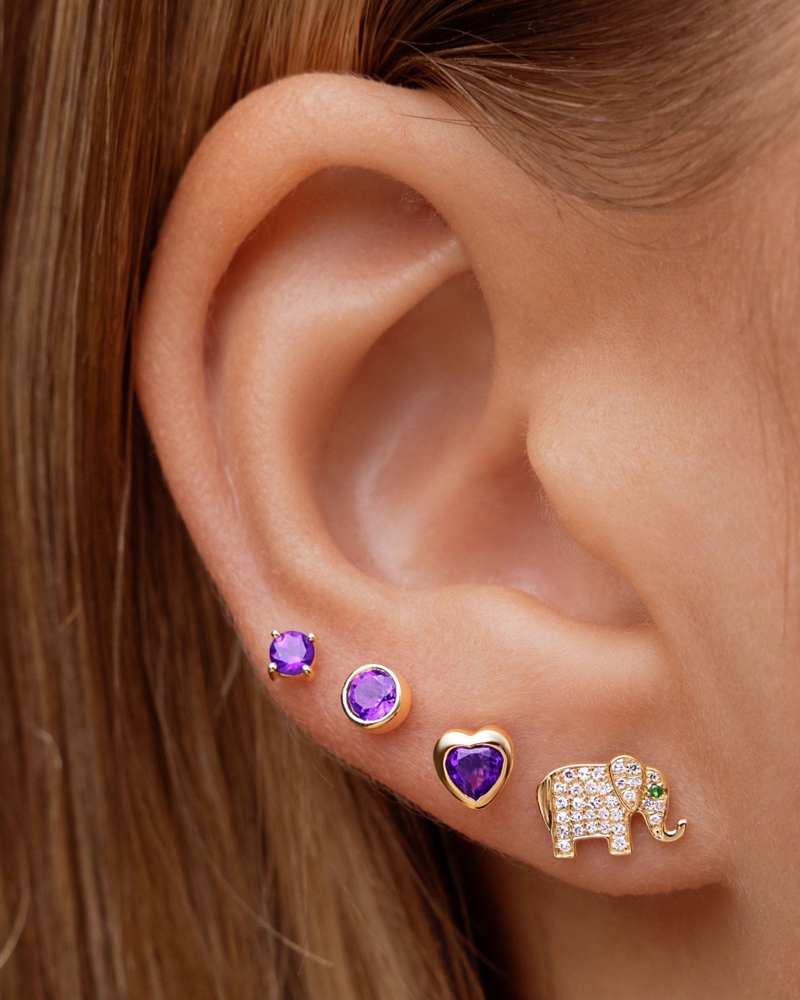 Single Birthstone Prong Studs - Sparkle Society