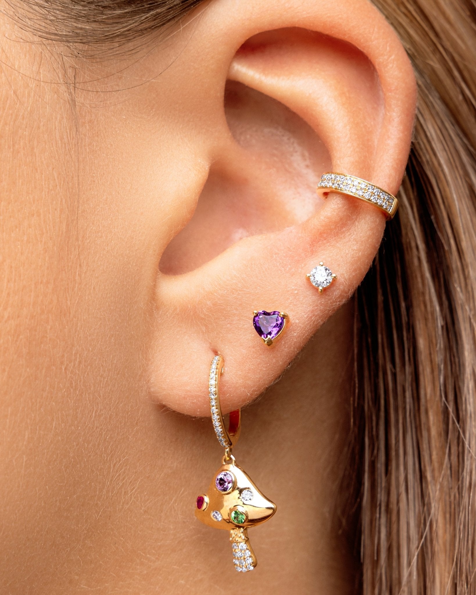 Single Birthstone Prong Studs - Sparkle Society