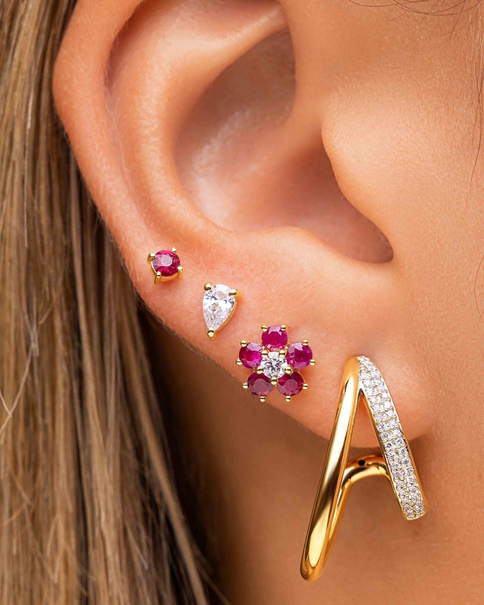 Single Birthstone Prong Studs - Sparkle Society