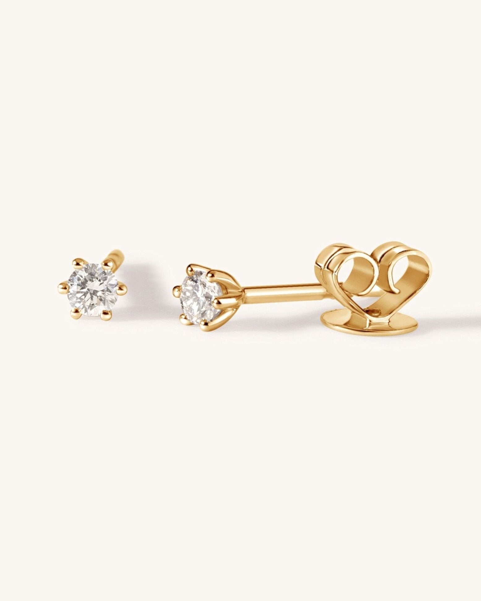 Single Diamond Studs - Sparkle Society