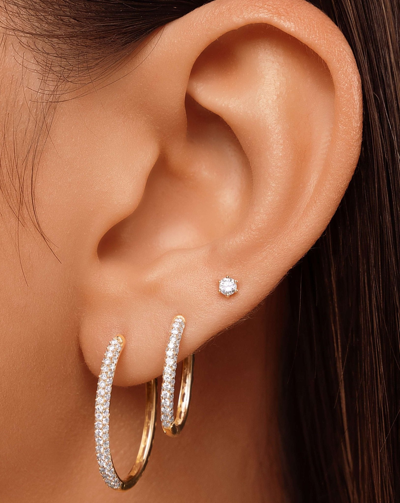 Single Diamond Studs - Sparkle Society