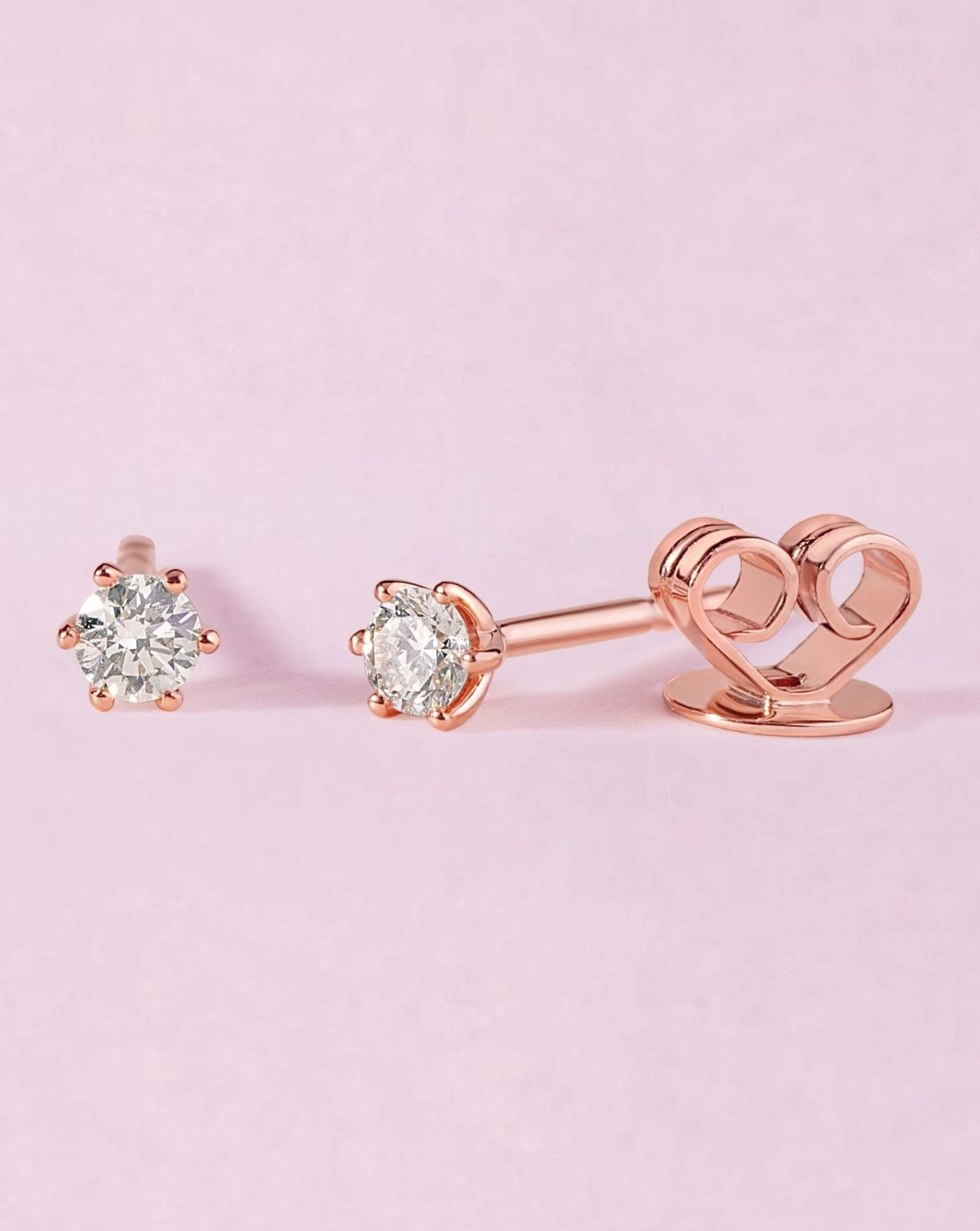 Single Diamond Studs - Sparkle Society