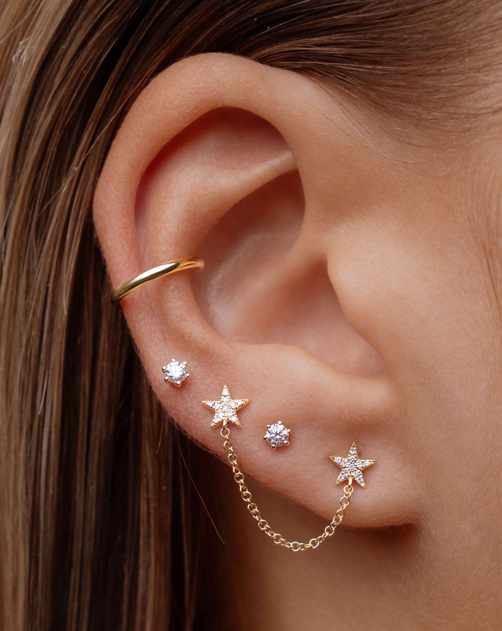 Single Diamond Studs - Sparkle Society